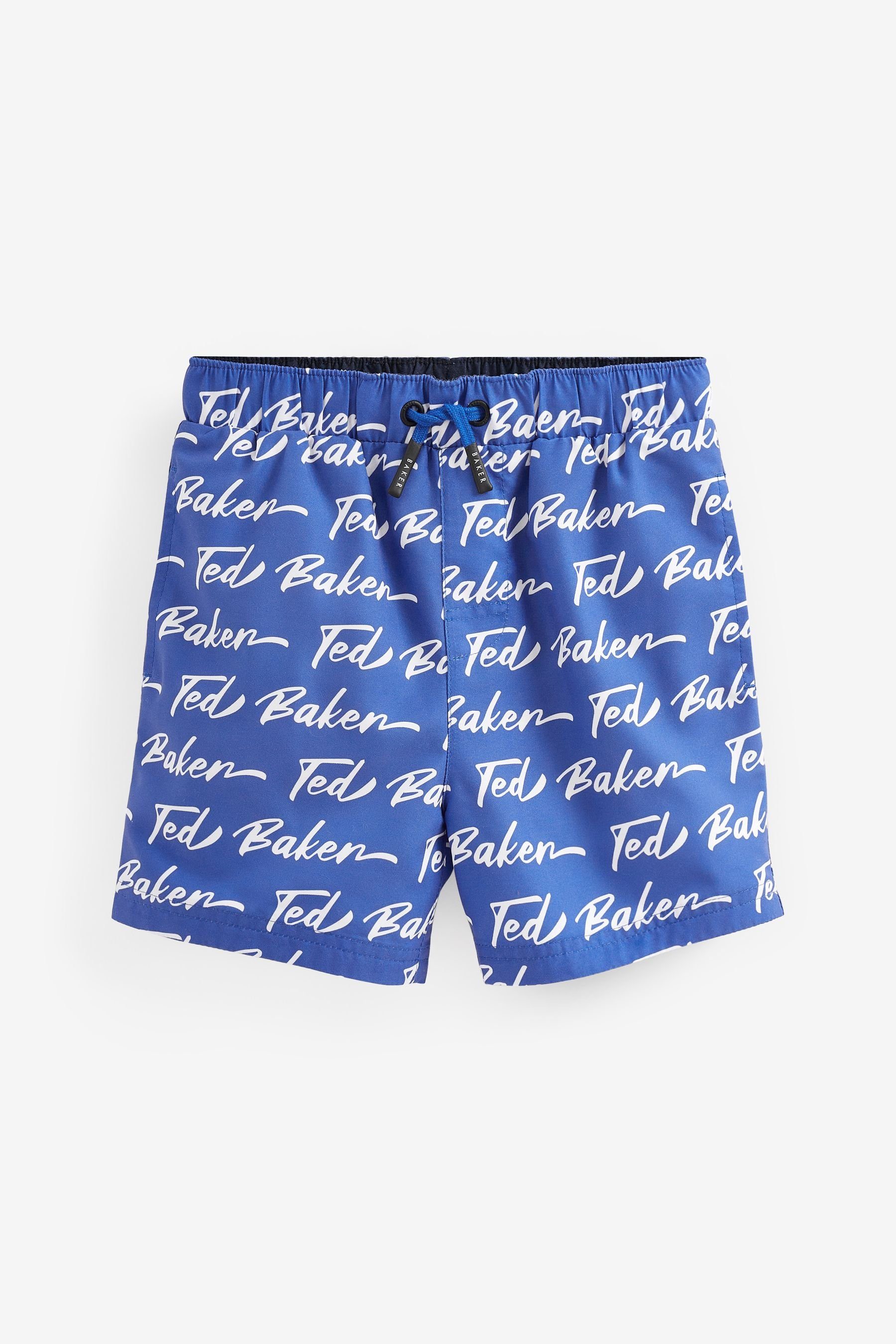 Baker by Ted Baker Badeshorts Baker by Ted Baker Badehose (1-St) Blue/White