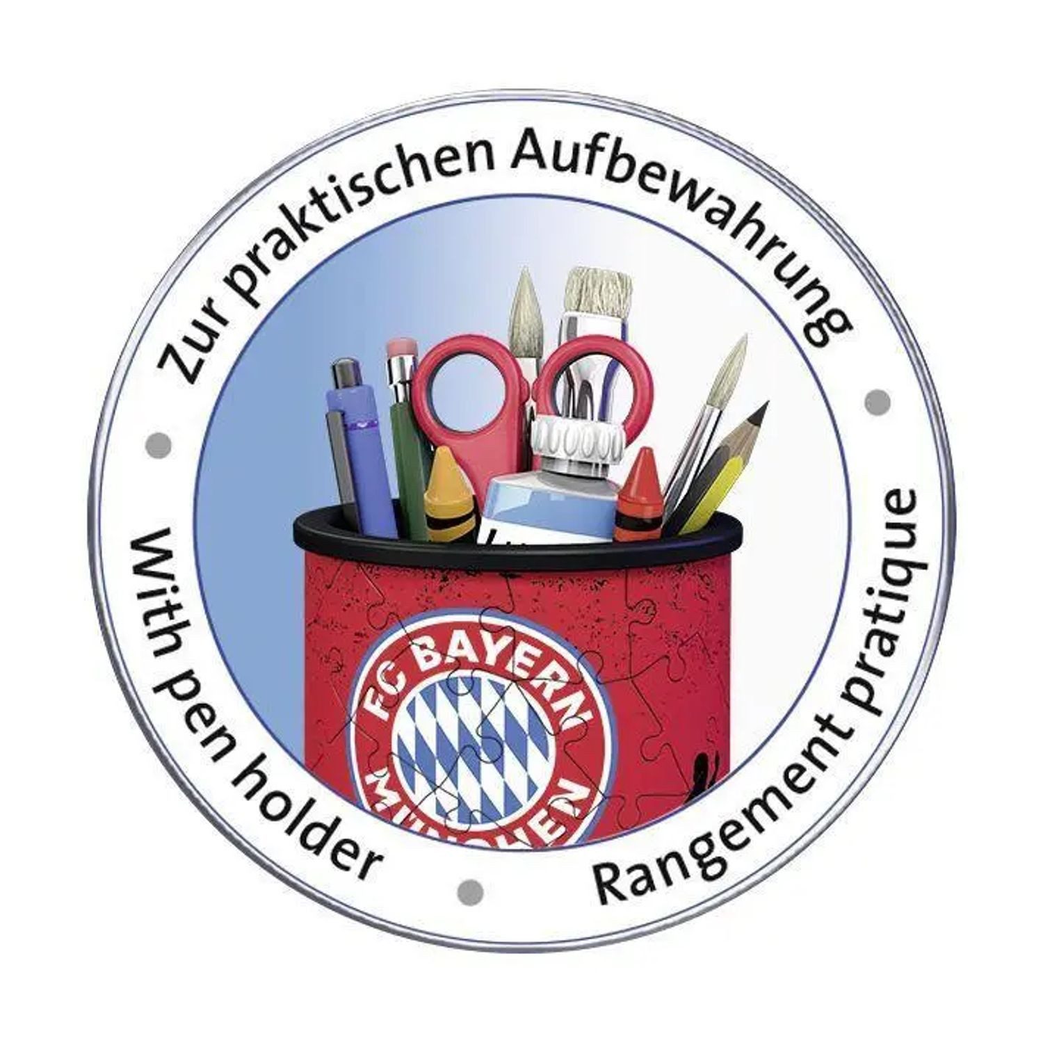 Ravensburger Puzzle Ravensburger 3D Puzzle 11215 - Utensilo FC Bayern - 54 Teile -..., 54 Puzzleteile