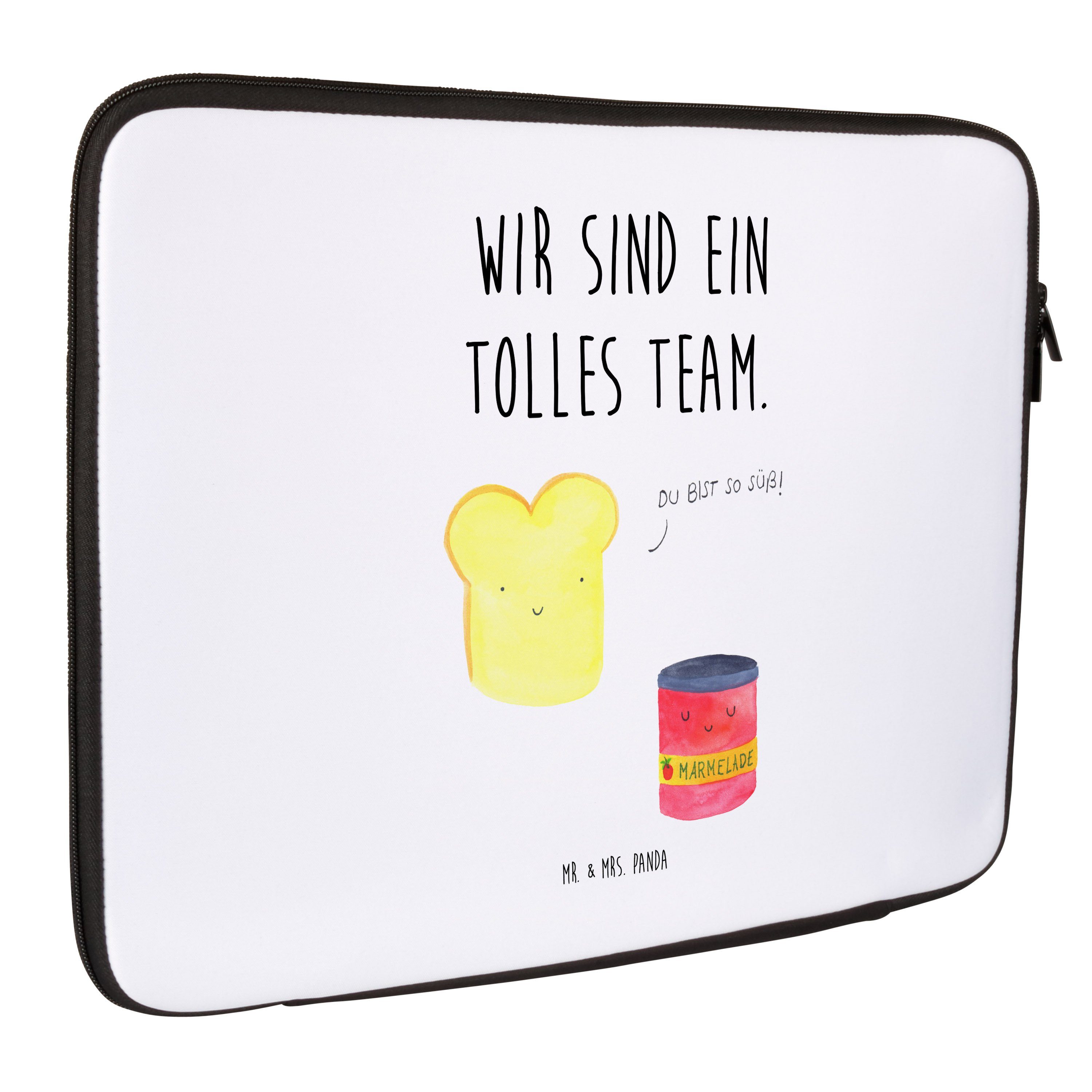 Mr. & Mrs. Panda LaptopHülle Toast & Marmelade Weiß Geschenk