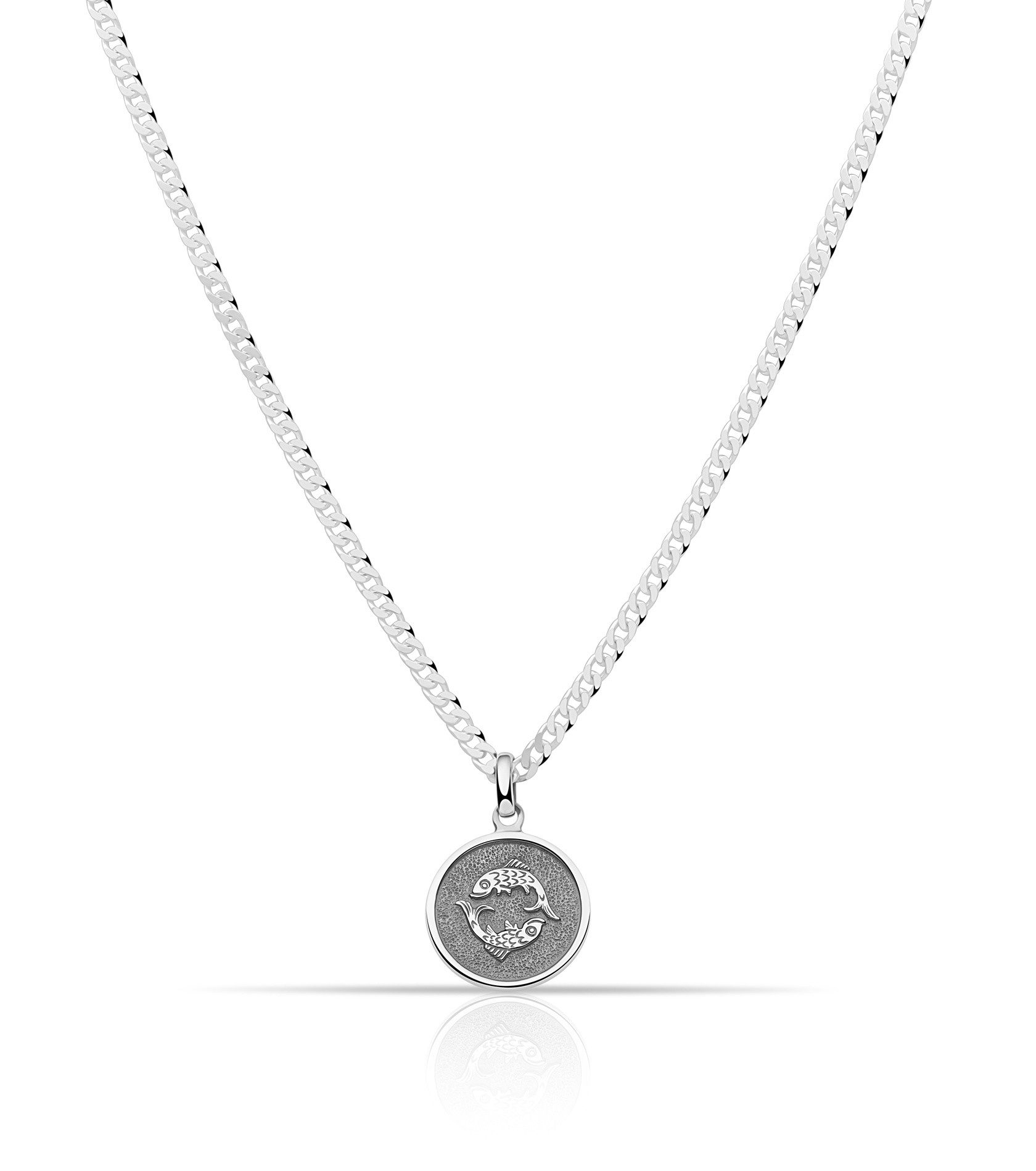 Tony Fein Sternzeichenanhänger Fische 925er Sterling Silber Massiv, Made in Italy für Damen und Herren