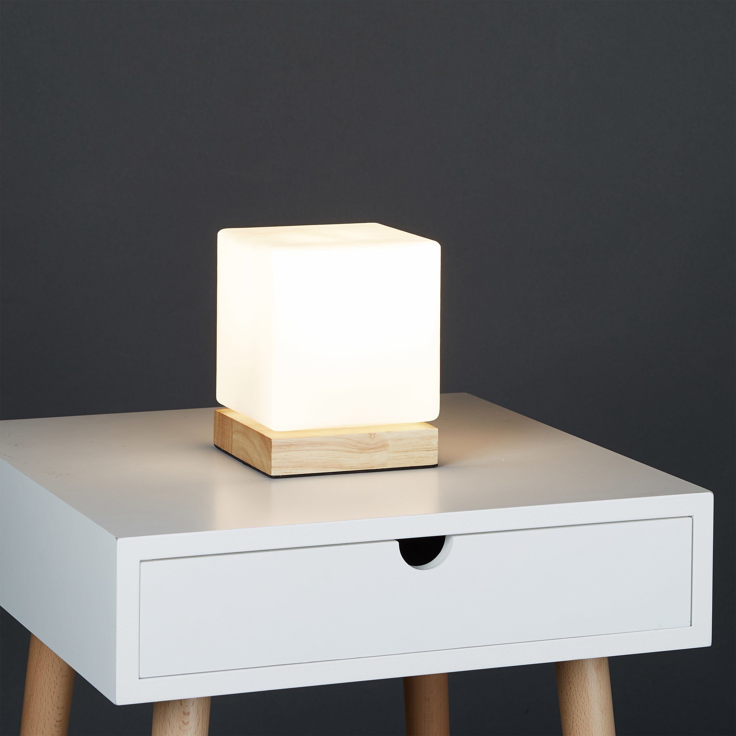 relaxdays Tischleuchte Tischlampe Würfel günstig online kaufen