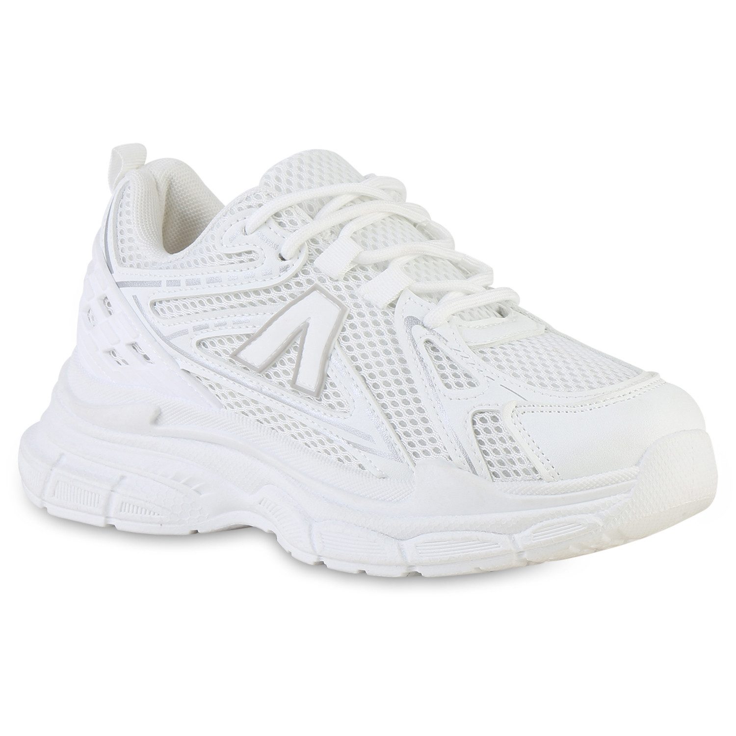 VAN HILL 841567 Plateausneaker Damen Plateau Sneaker Schnürer Metallic Prof günstig online kaufen