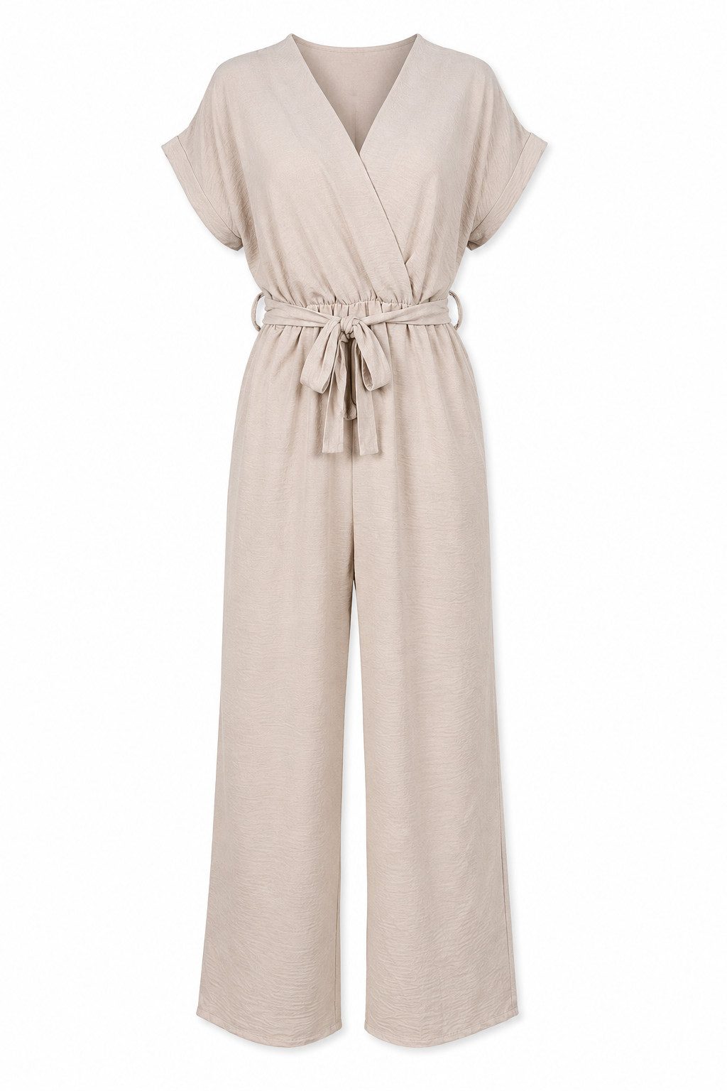 ITALY VIBES Jumpsuit - knöchellanger Overall mit Bindegürtel - lockerer Sommer-Jumpsuit ONE SIZE - passend für Größen S-L