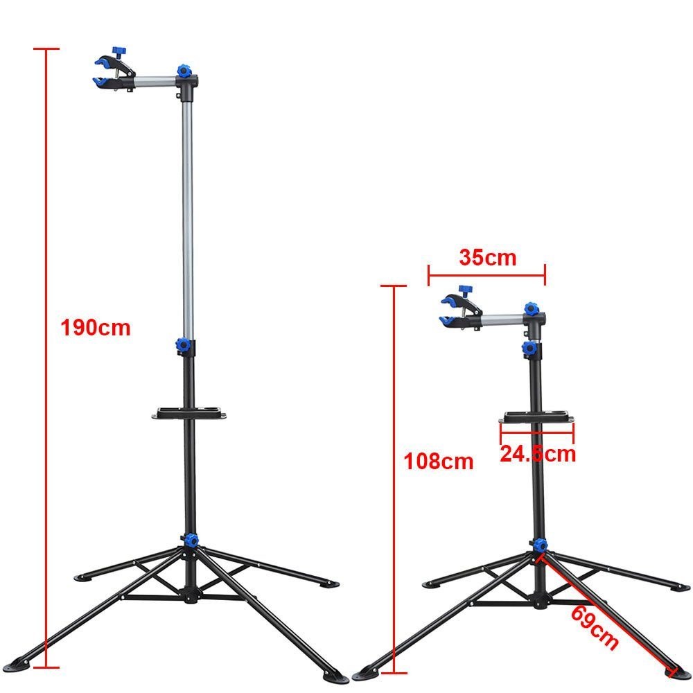 Yaheetech Fahrrad-Montageständer, mit magnetischer Werkzeugschale