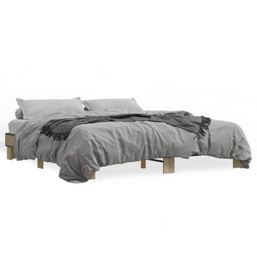 vidaXL Bett Bettgestell Sonoma-Eiche 160x200 cm Holzwerkstoff und Metall