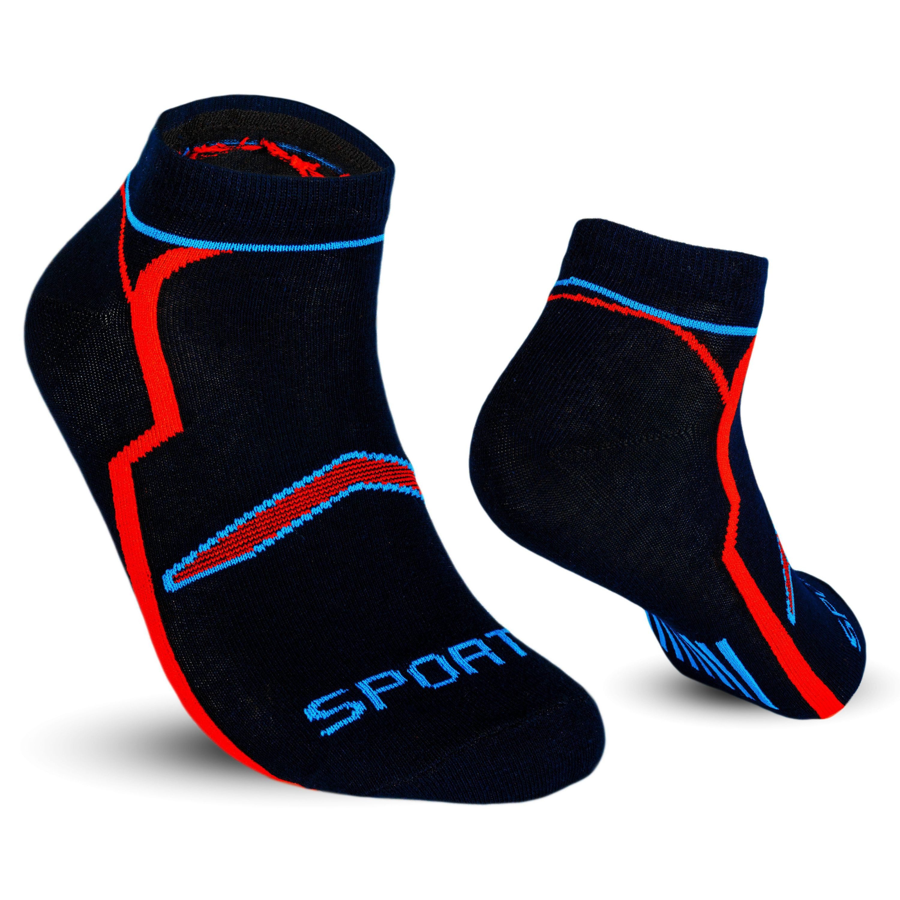 TEXEMP Sneakersocken 12 Paar Sneaker Socken Herren & Damen Füßlinge Baumwolle Freizeit Kurz (12-Paar) Atmungsaktiv