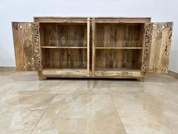 Oriental Galerie Unterschrank Indien Sideboard Hema Natur 160 cm