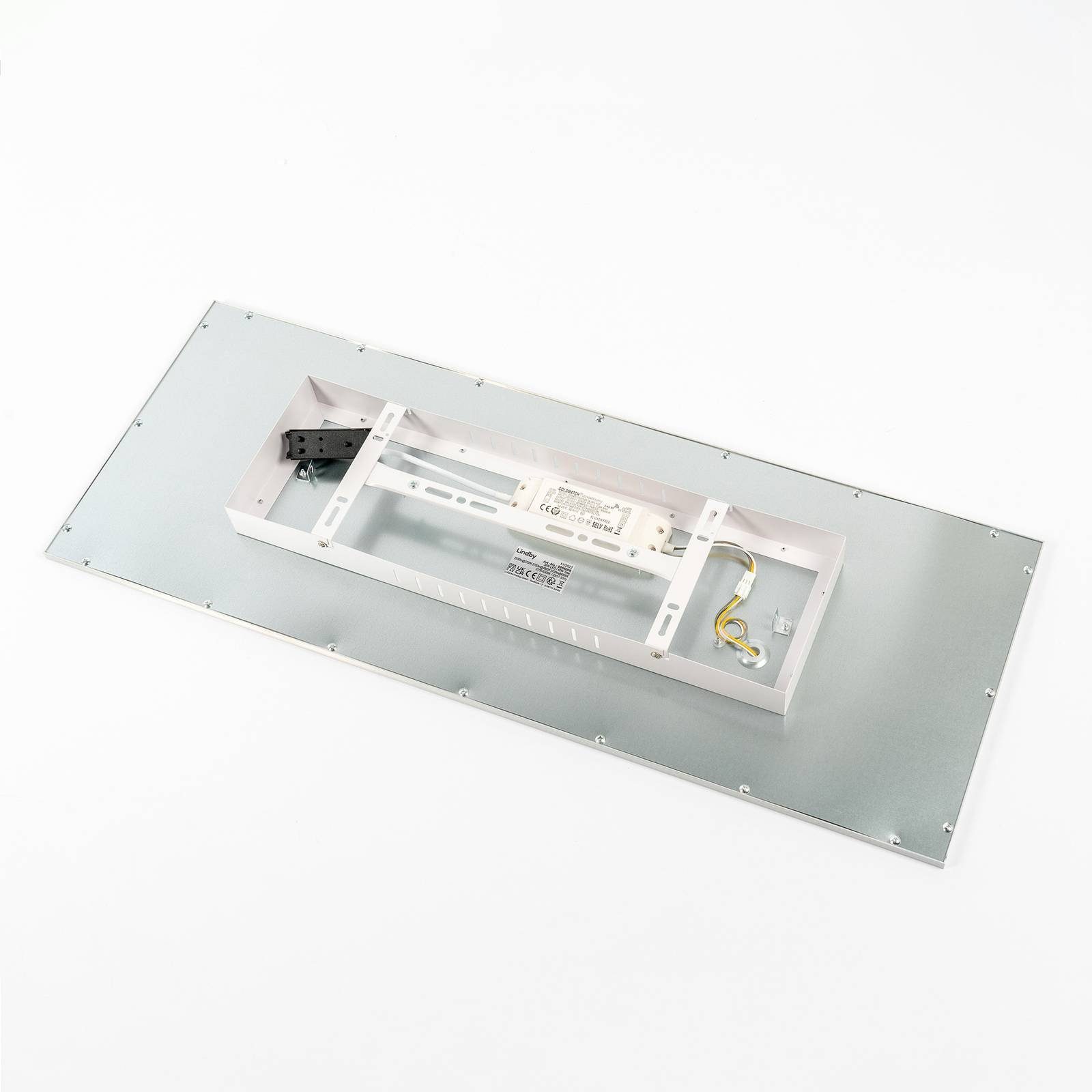 Lindby LED 1 PMMA, Modern, Deckenleuchte verbaut, inkl. warmweiß, weiß, dimmbar, silber, fest LED-Leuchtmittel Aluminium, Livel, flammig