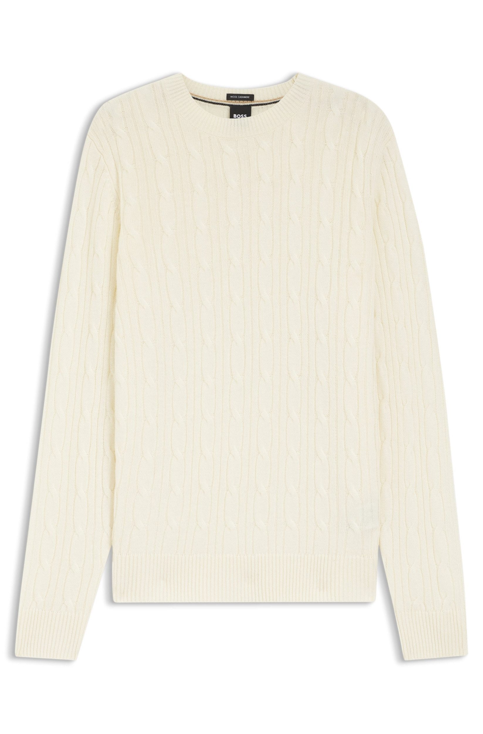 Strickpullover aus Wolle mit Zopfmuster