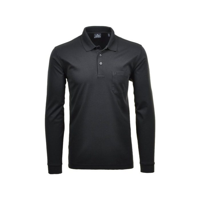 RAGMAN Poloshirt schwarz comfort fit (1-tlg)