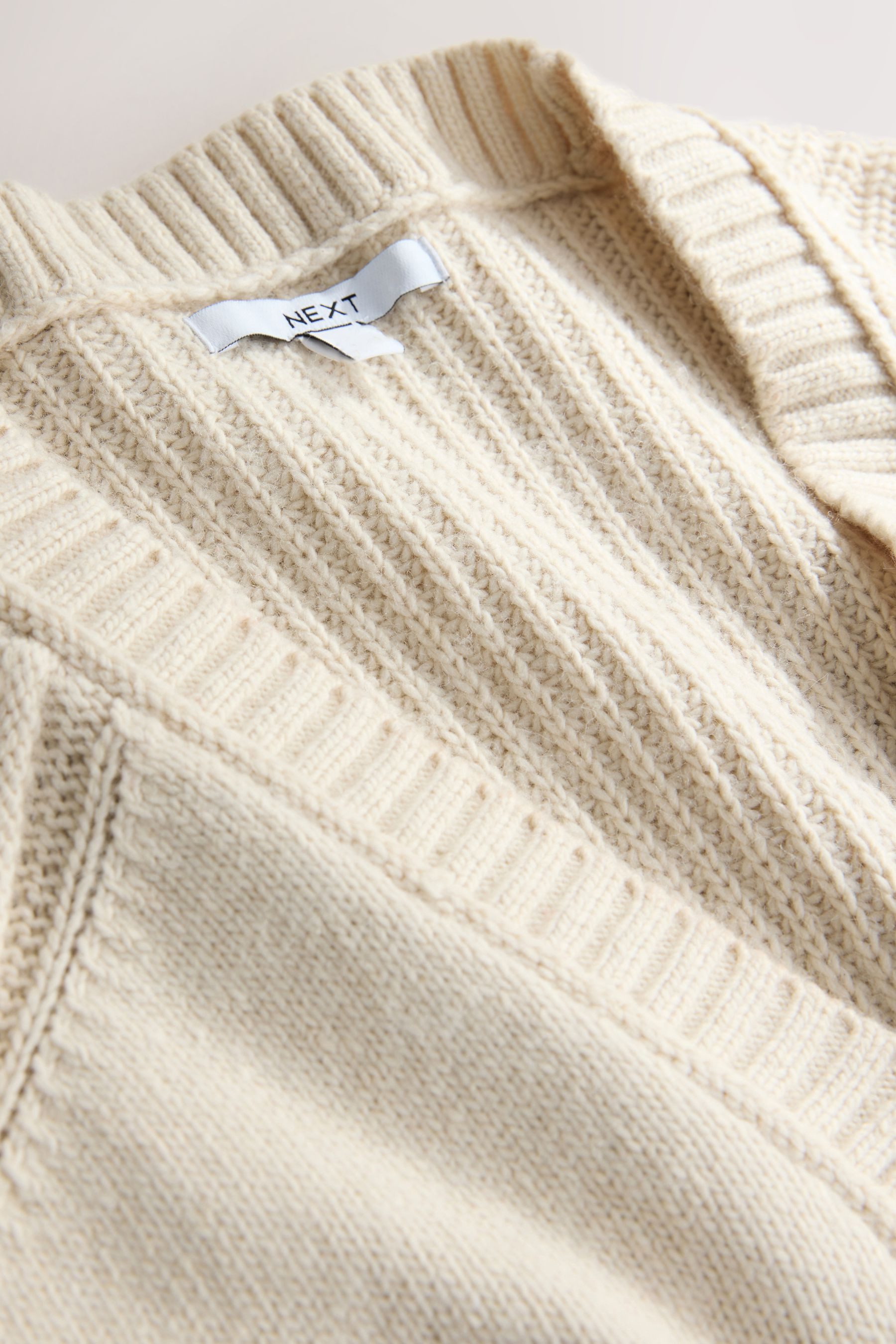 Next V-Ausschnitt-Pullover Längerer Pullover mit V-Ausschnitt (1-tlg)