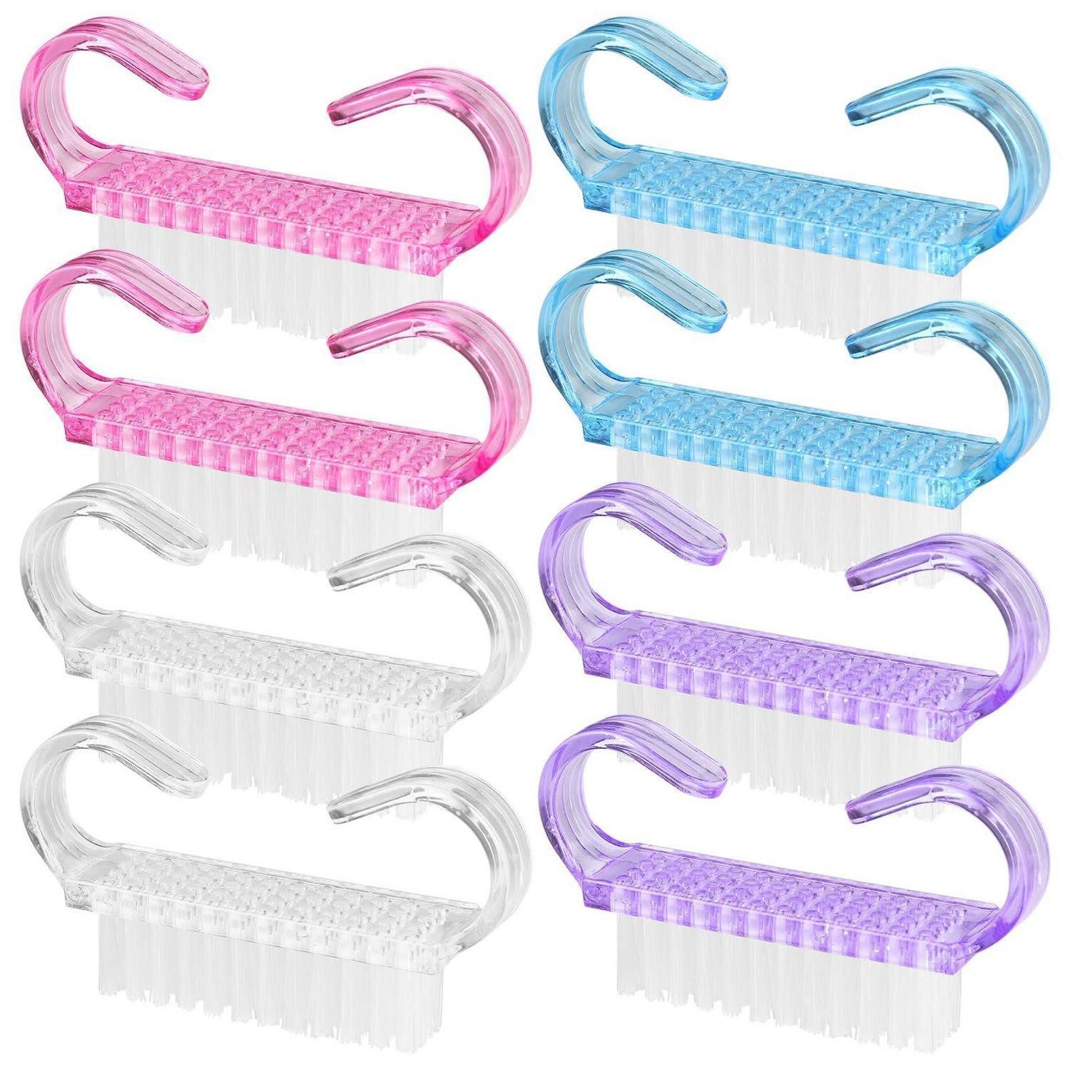 LuxusKollektion Reinigungsbürste 8x Nagelbürste Fingernagel Peeling, (8-tlg)