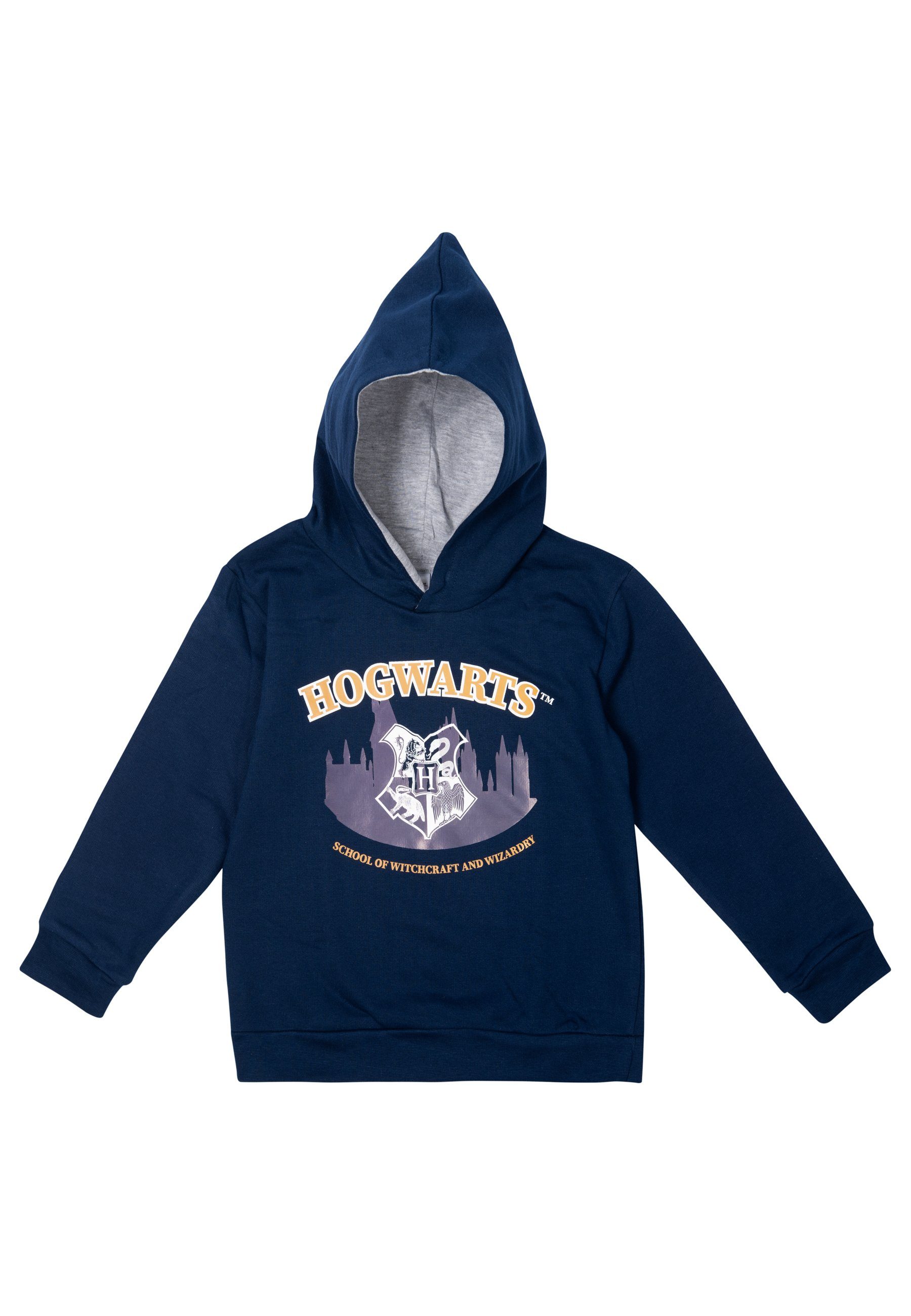 United Labels® Sweatshirt Harry Potter Hoodie für Jungen - Kapuzenpullover Sweatshirt Blau