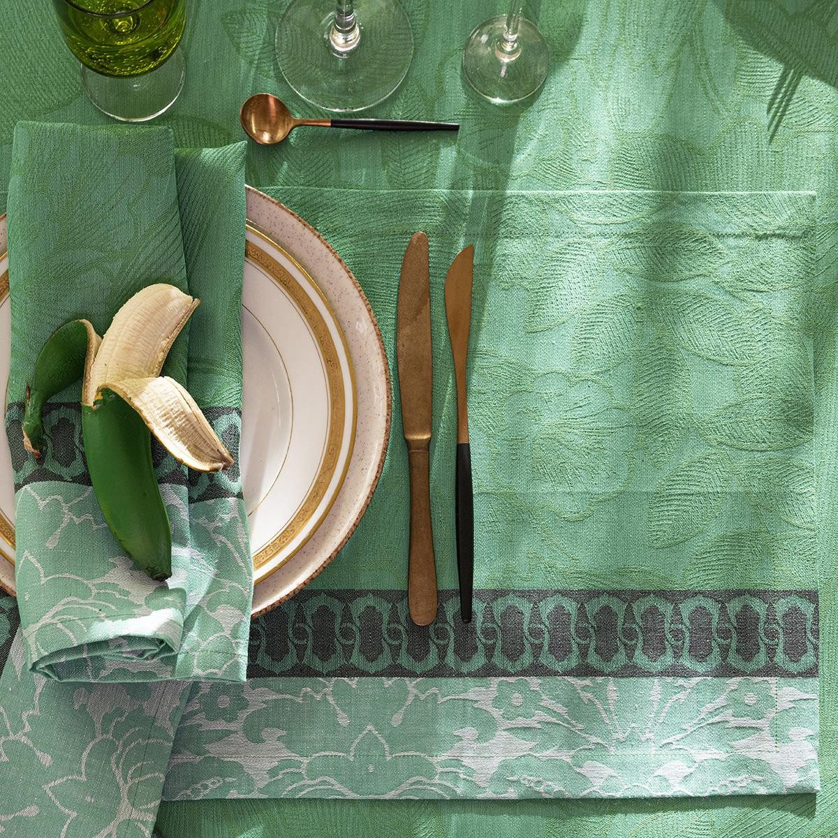 Le Jacquard Francais Platzset Tischsets (2x Set) Escapade Tropicale Cameleon 36x50 cm, (Set, 2-St), unbehandelt