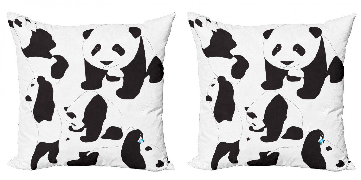Kissenbezüge Modern Accent Doppelseitiger Digitaldruck, Abakuhaus (2 Stück), Zoo Baby-Pandas