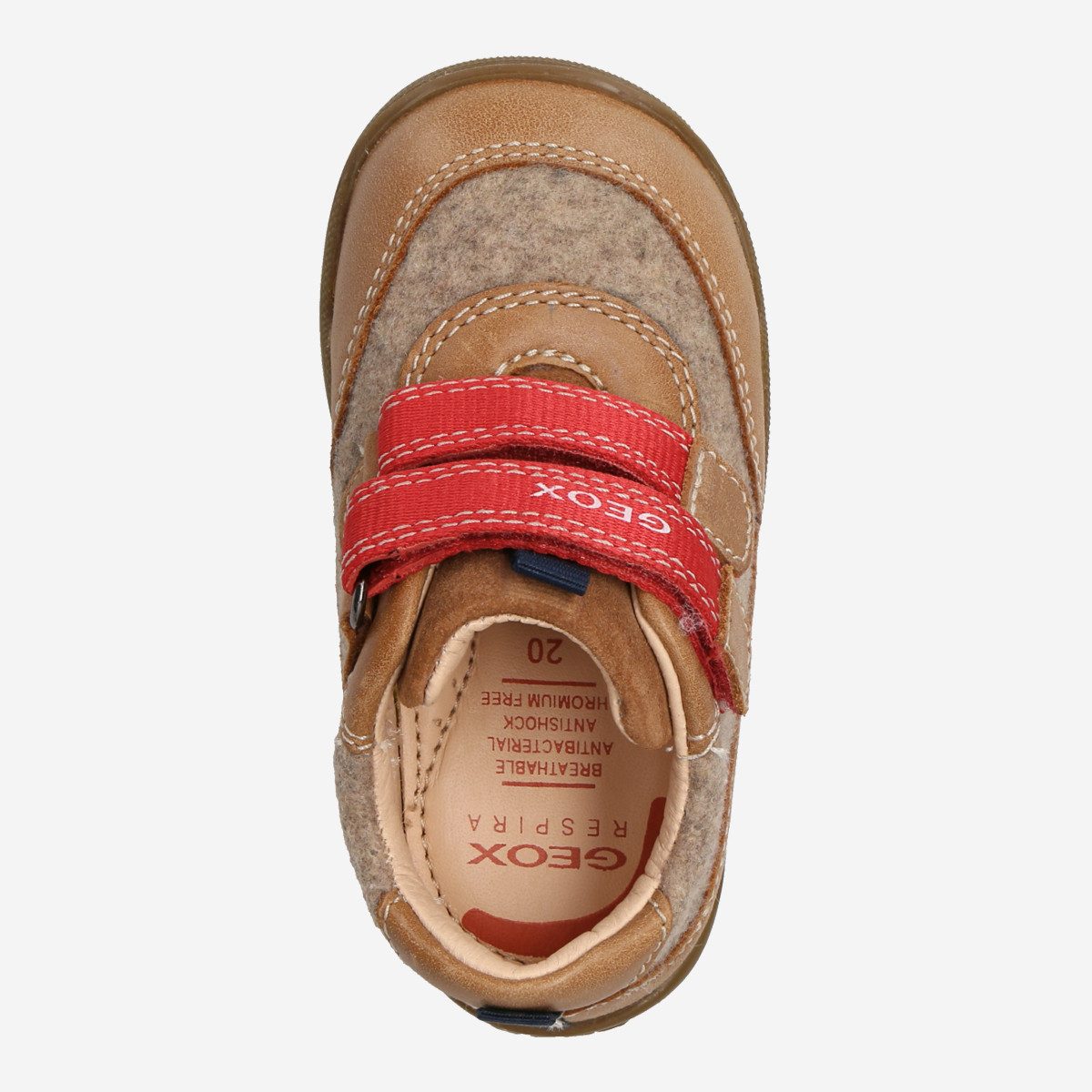 Geox GEOX MACCHIA, Klett in Braun für Kinder Klettschuh