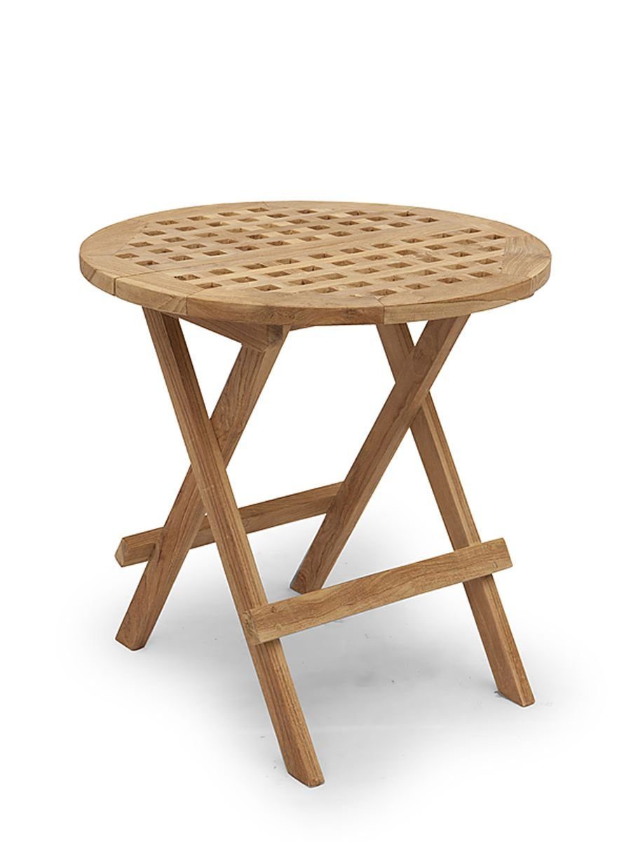 AFG Gartentisch Runder Gartentisch Beistelltisch Teakholz günstig online kaufen