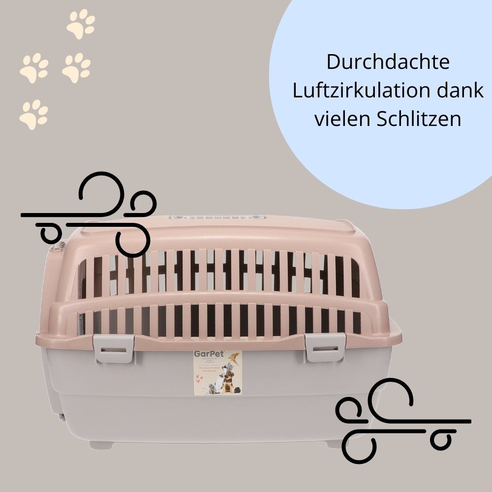 GarPet Tiertransportbox Transportbox Hunde Katzen Kaninchen Transport Auto Box Korb