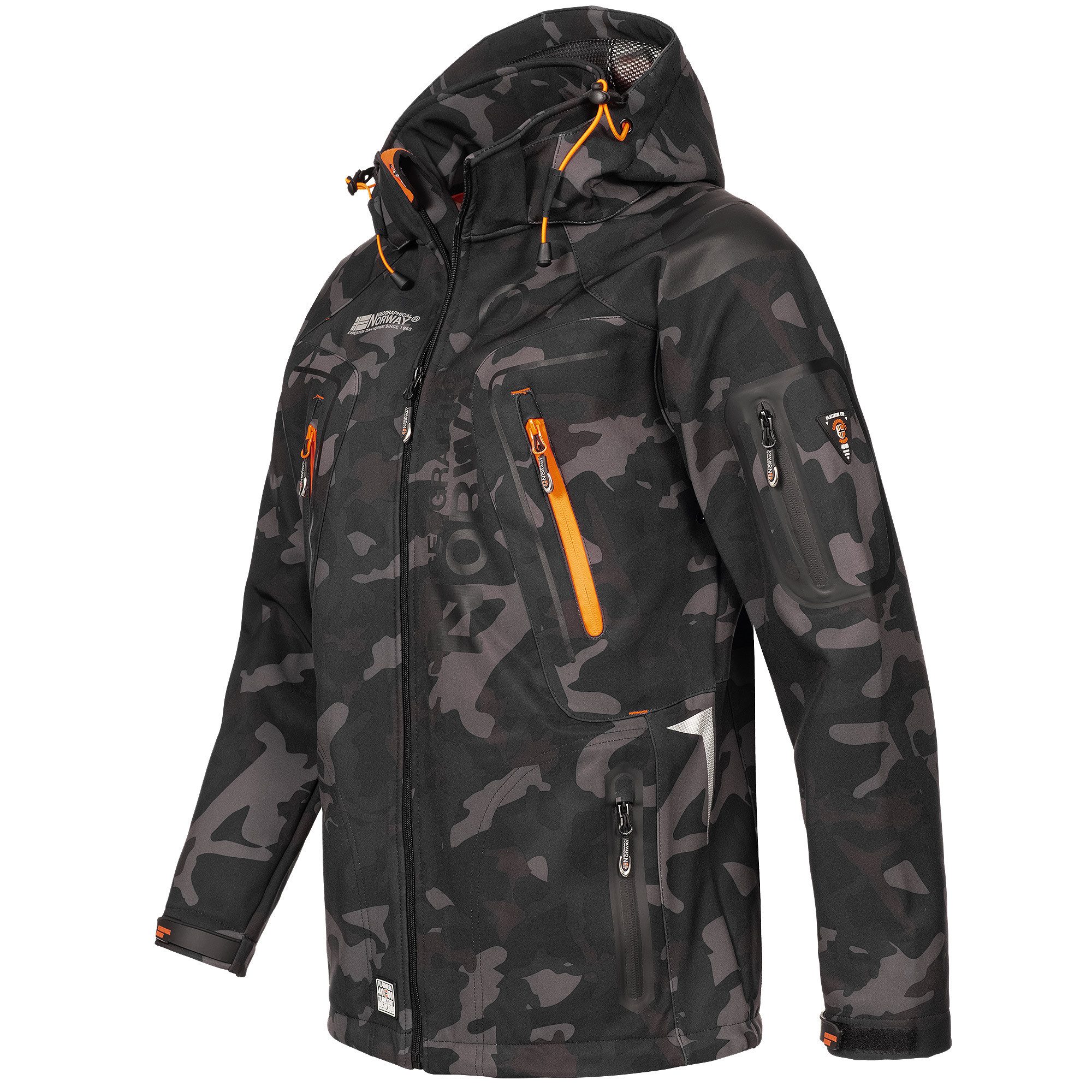 Geographical Norway Softshelljacke Herren Damen Übergangsjacke Wind Wasser Abweisend Jacke Frühling Elastisches Material, Bewegungsfreundlich, Leichtes Material
