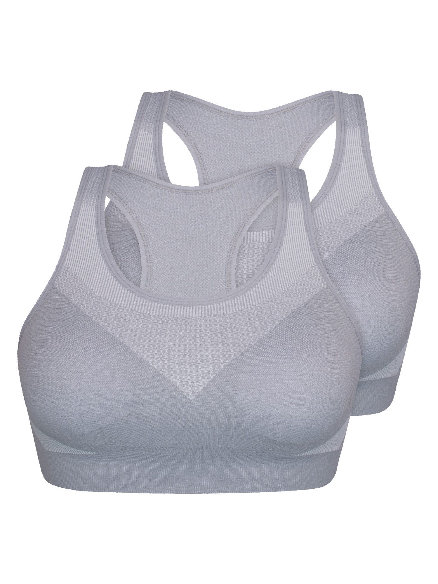 Sassa Sport-BH Sport-BH SPORTS BRAS GLOBAL RECYCLING (Spar-Set, 2-tlg) herausnehmbaren Schalen, Sport-Bustier, Racerback-Design
