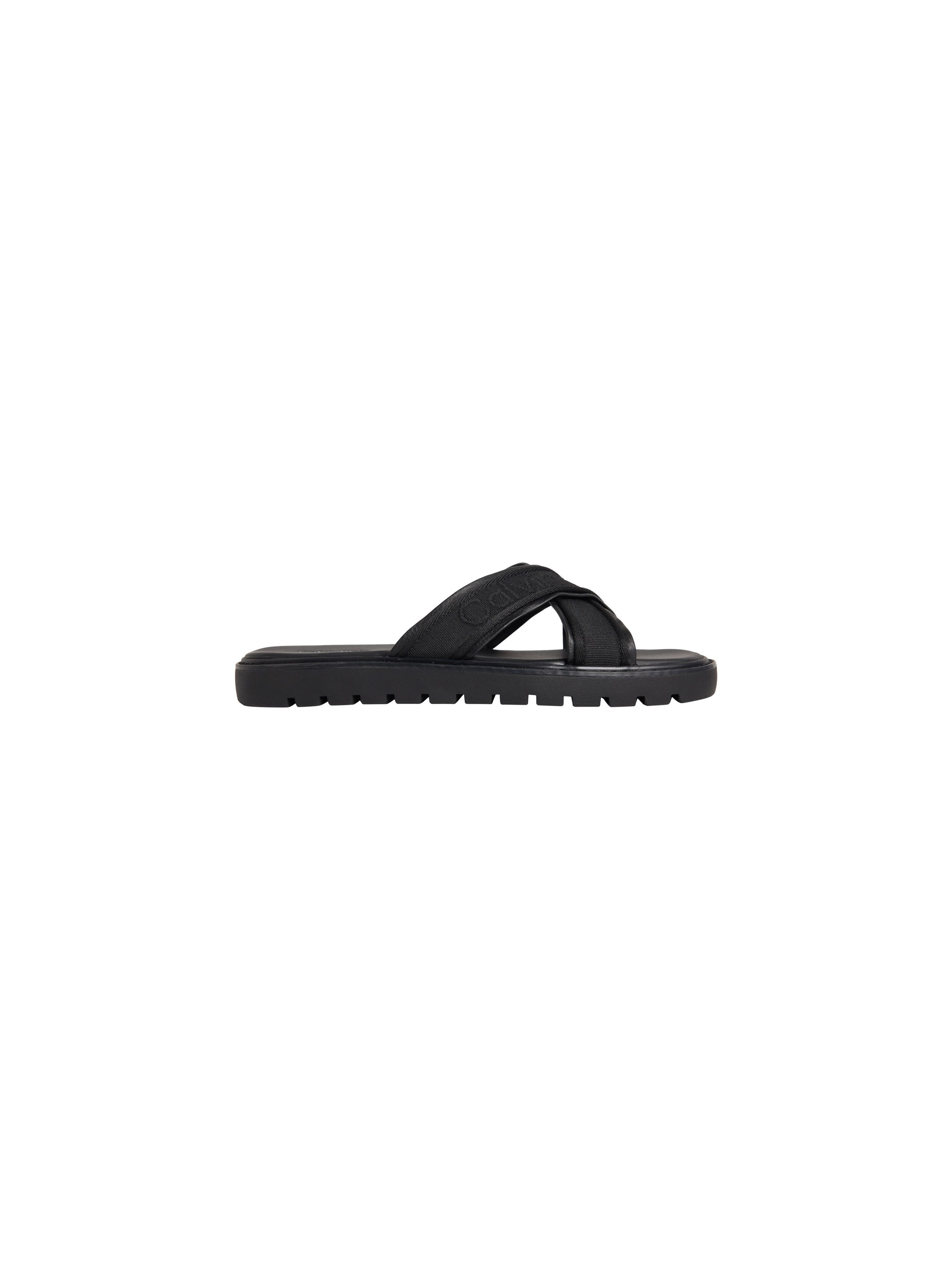 Calvin Klein SQ MOLDED SANDAL XCROSS WB Pantolette Strandschuh, Sommerschuh, Badepantolette, Flat mit Logoschriftzug
