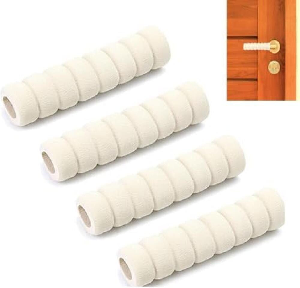 FELIXLEO Anschlagpuffer Türklinkenpuffer Schaumstoff Schutz beige gegen Wand und Möbel, (12 St)