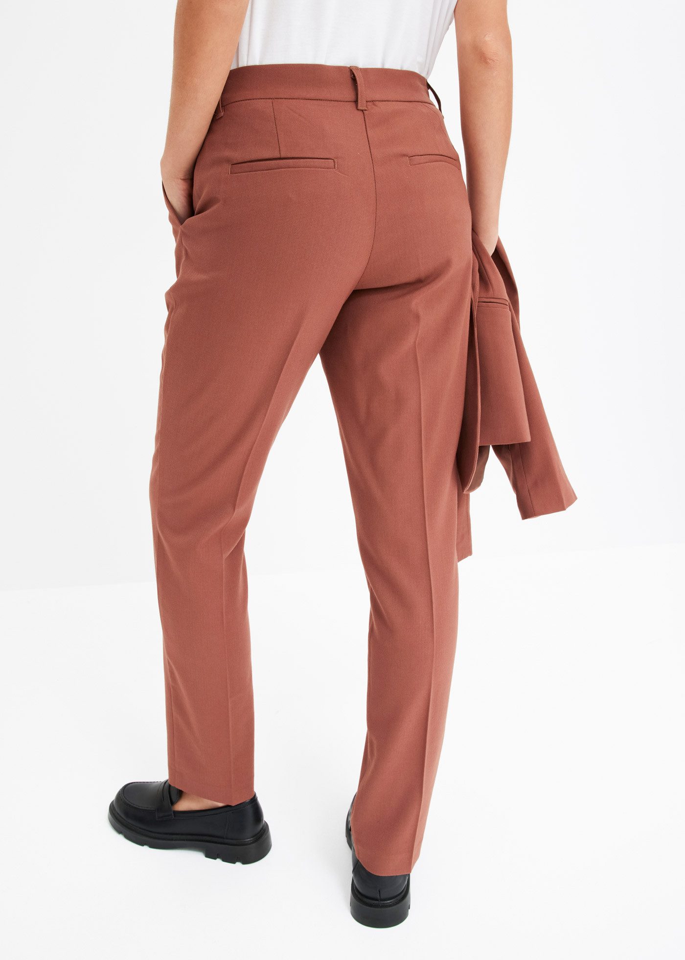 bonprix Anzughose Slim fit Passform, mit Stretchanteil, mit Bügelfalte