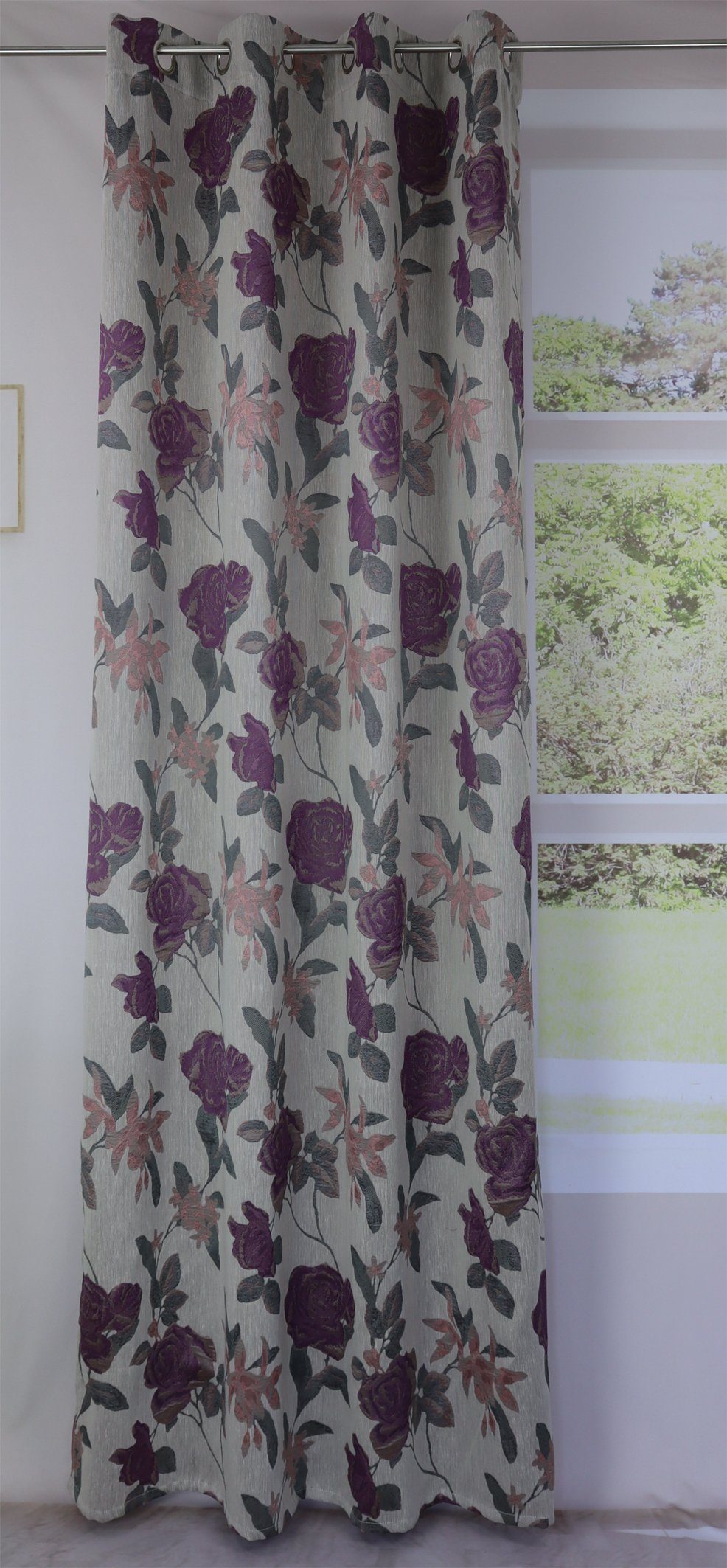 EXPERIENCE Vorhang Ösenschal 4060 Romantik Jacquard günstig online kaufen