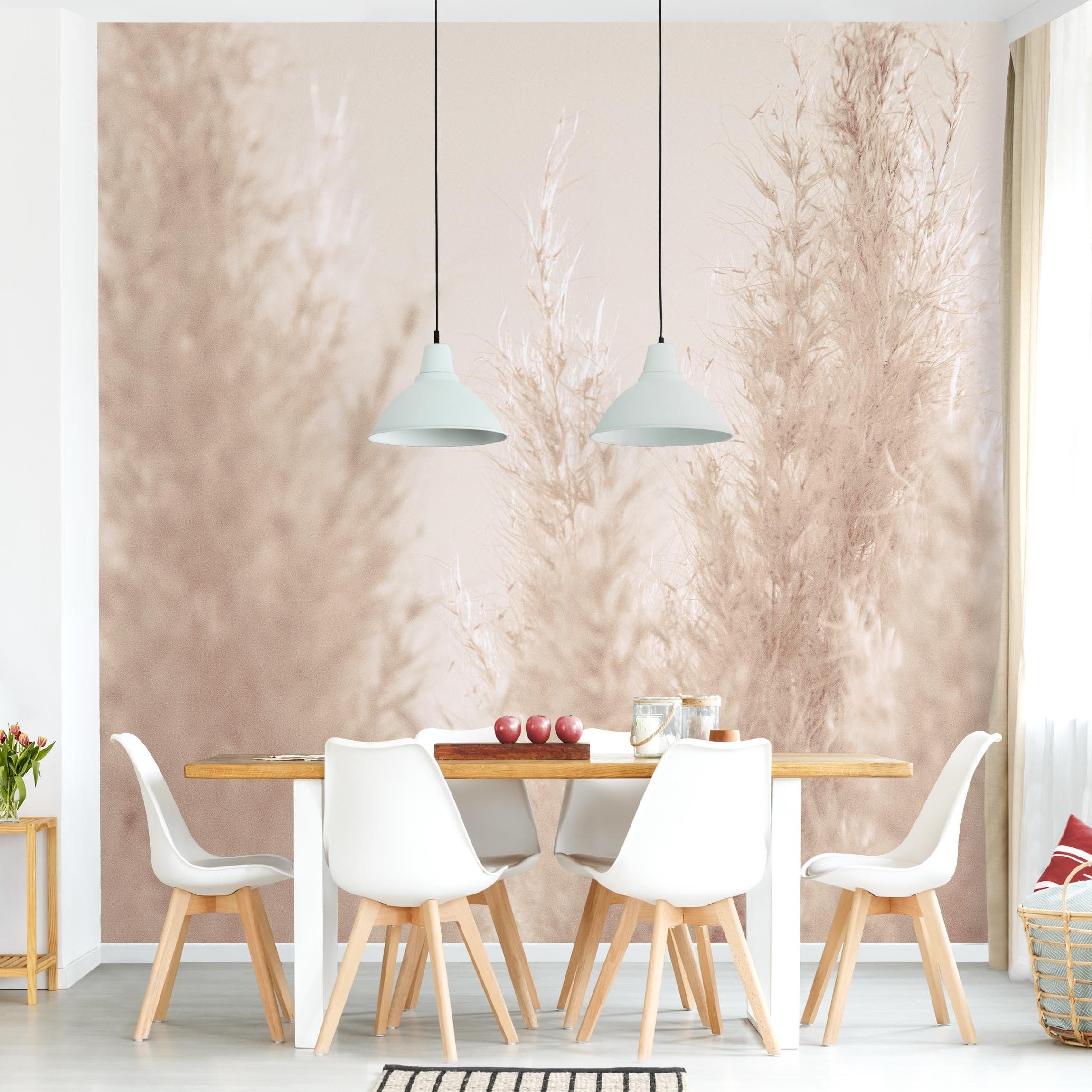 Bilderdepot24 Fototapete Blumen Pampasgras Blumentapete Floral günstig online kaufen