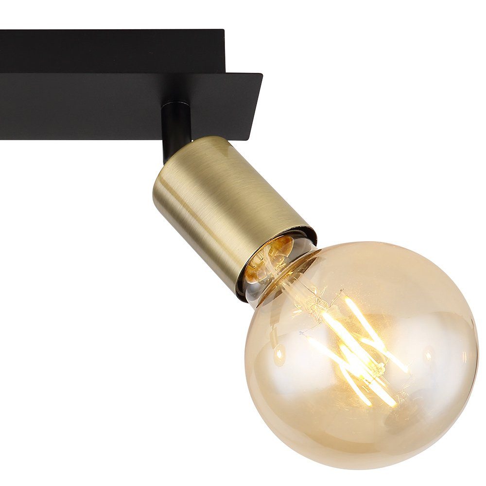 beweglich Wandleuchte LED schwarz Deckenspot, etc-shop Spotlampe Deckenstrahler Wohnzimmerlampe Leuchtmittel nicht inklusive,