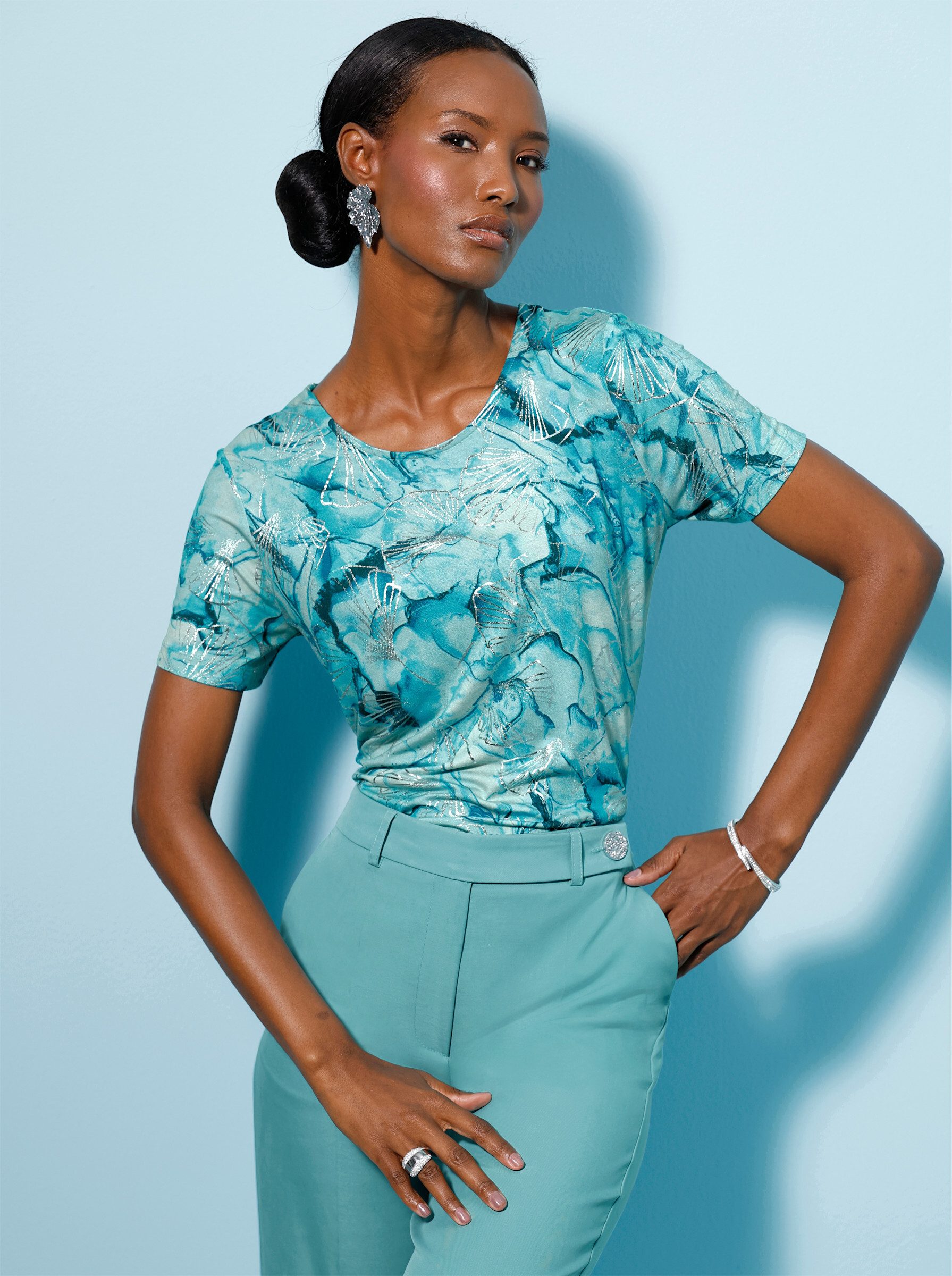 creation L T-Shirt Druck-Shirt Kurzarm