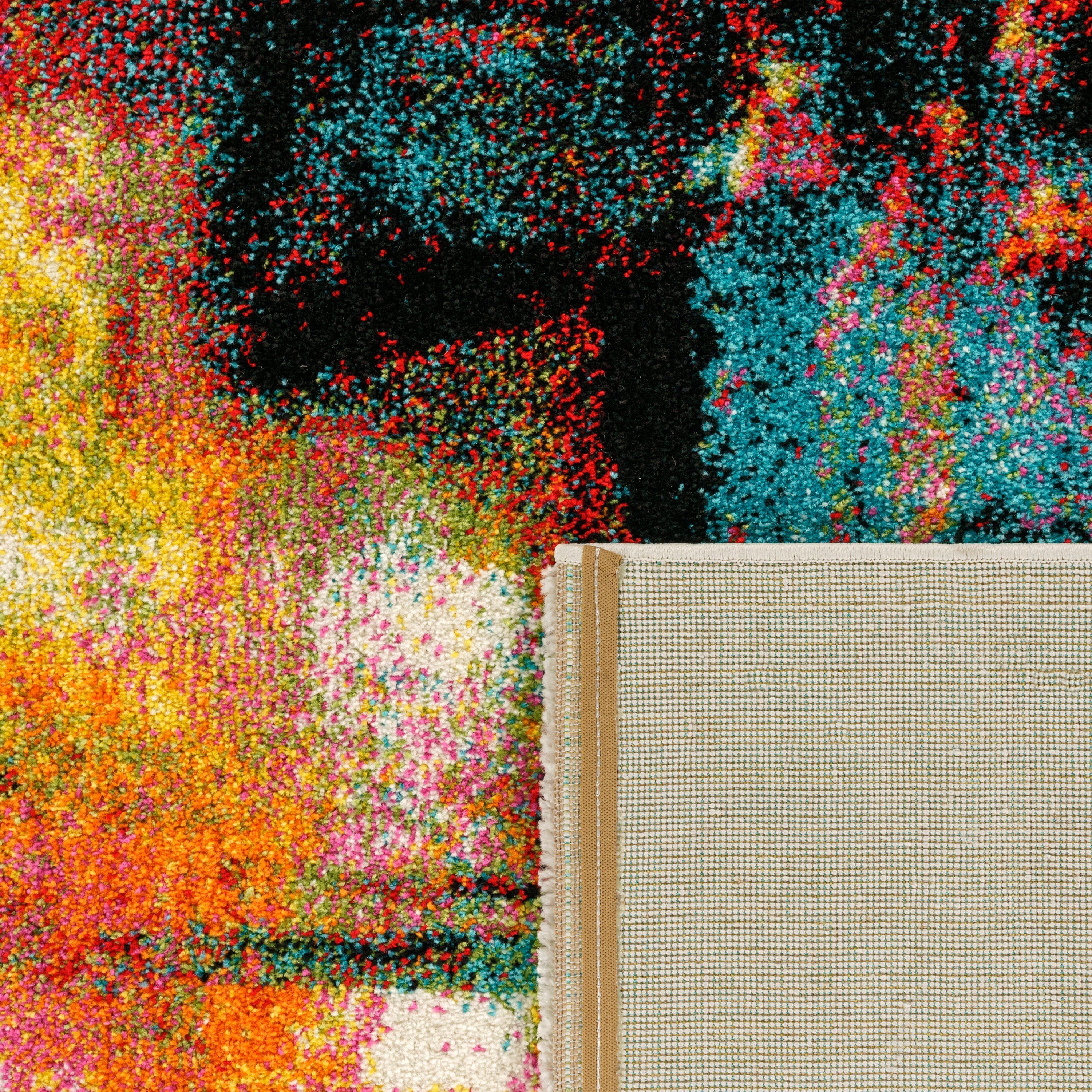 Paco Home Teppich Canvas 752, rechteckig, Höhe: 16 mm, Kurzflor, modernes Design, mit Arizona Leinwand Optik