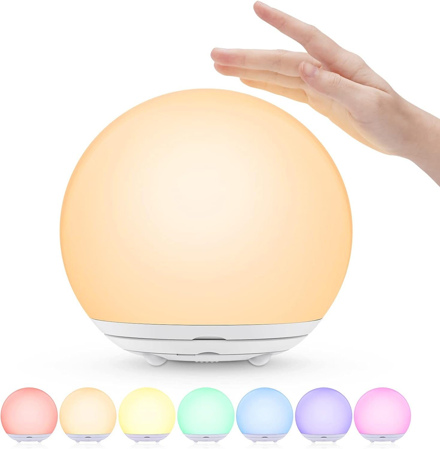 LED & Warmweiß, 7-Farben-Licht Warmen LED fest Baby integriert, Novostella Timmer, Nachtlicht RGB, Nachtlicht Licht LED