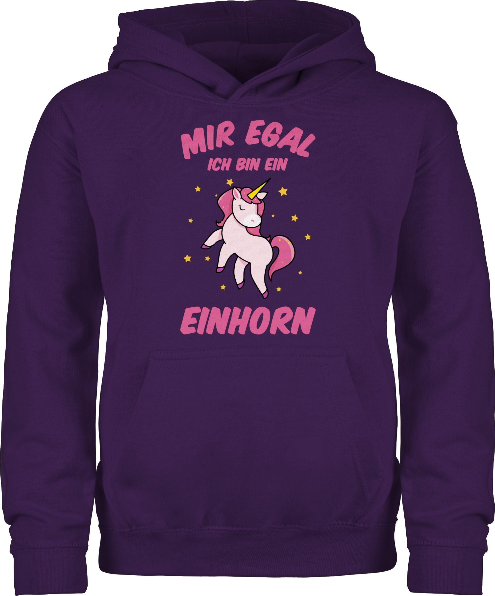 Shirtracer Hoodie Mir egal ich bin ein Einhorn Statement Sprüche