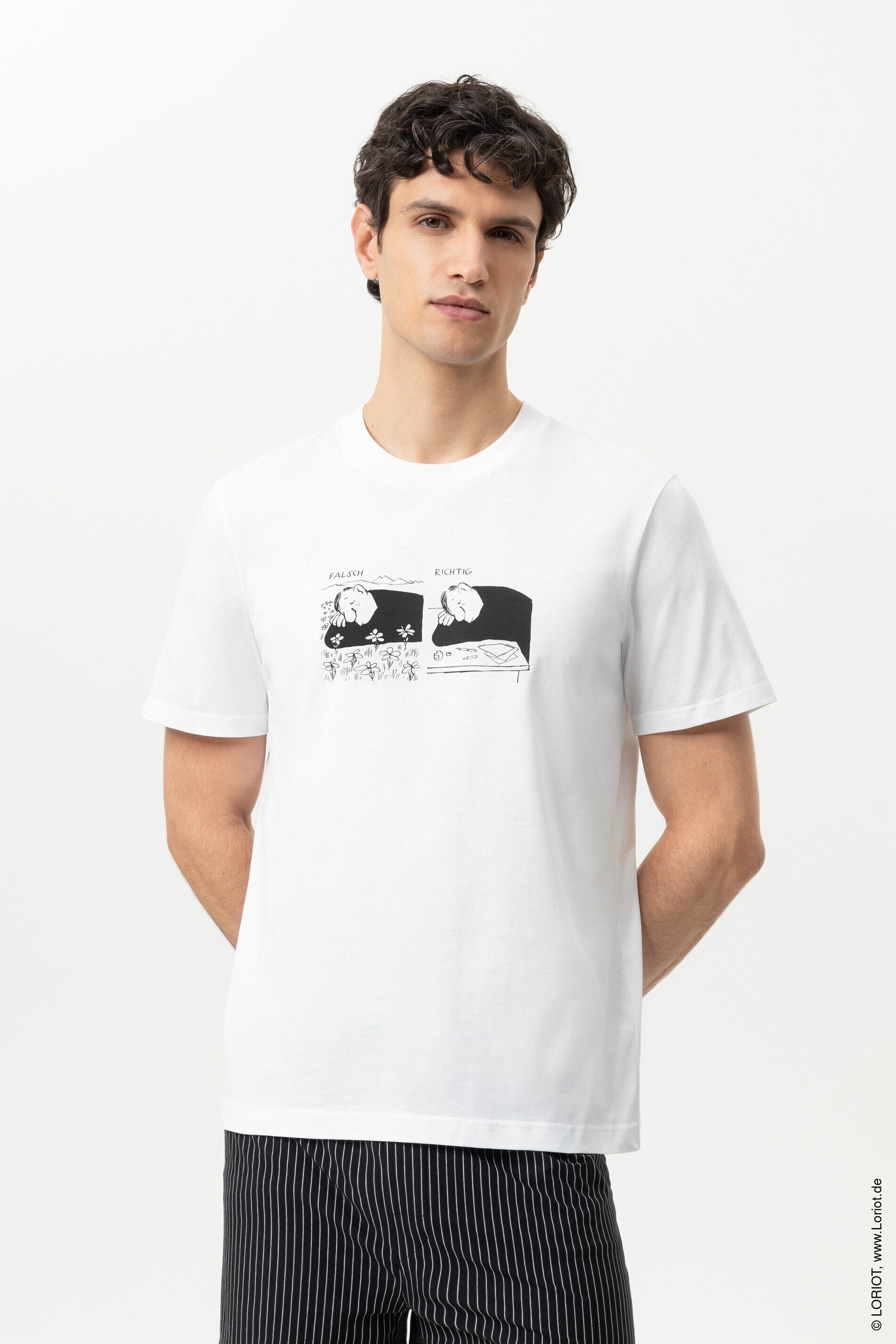 Mey Pyjamaoberteil Mey male T-Shirt Serie mey x LORIOT (1-tlg) Limited Edition mit LORIOT
