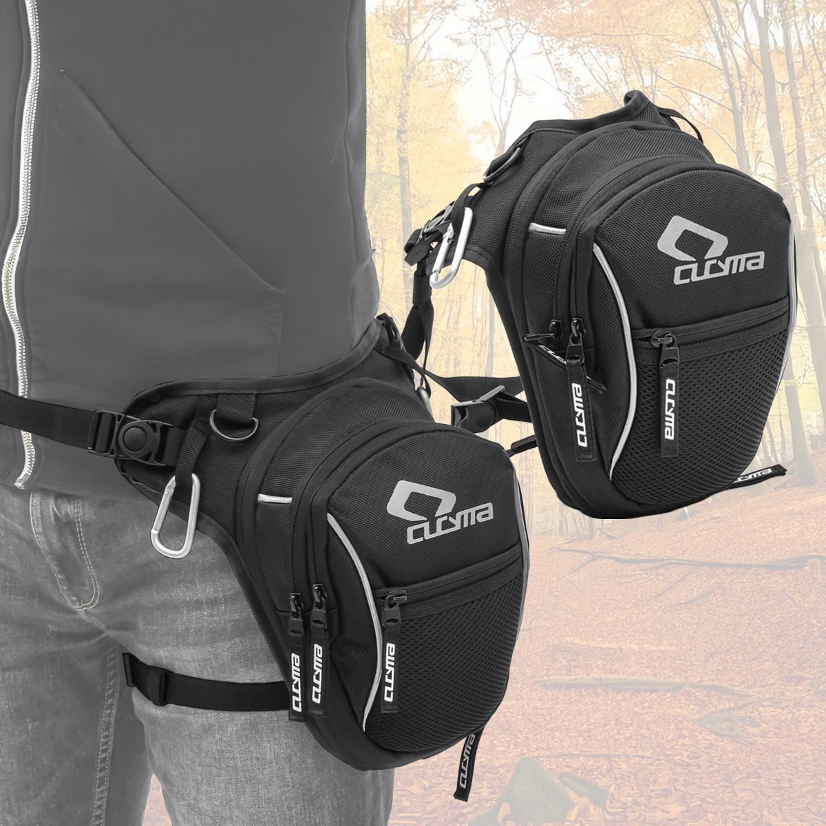 Reisetasche 2x Beintasche # LB5 erweiterbar 2,8-4,6 Liter Leg Bag Spar-Set