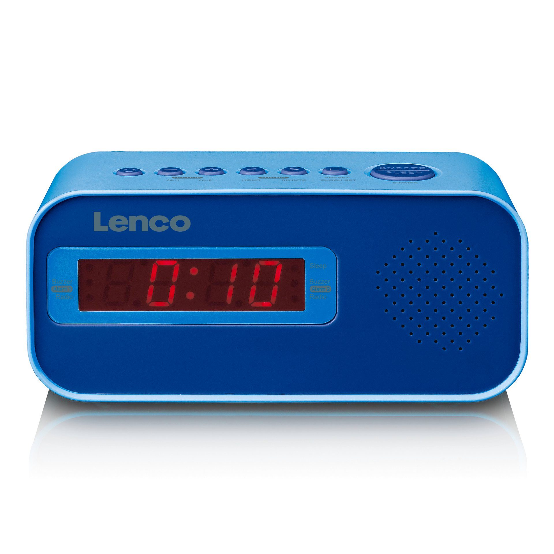 Lenco CR-205 Uhrenradio (FM-Tuner) Blau | Uhrenradios