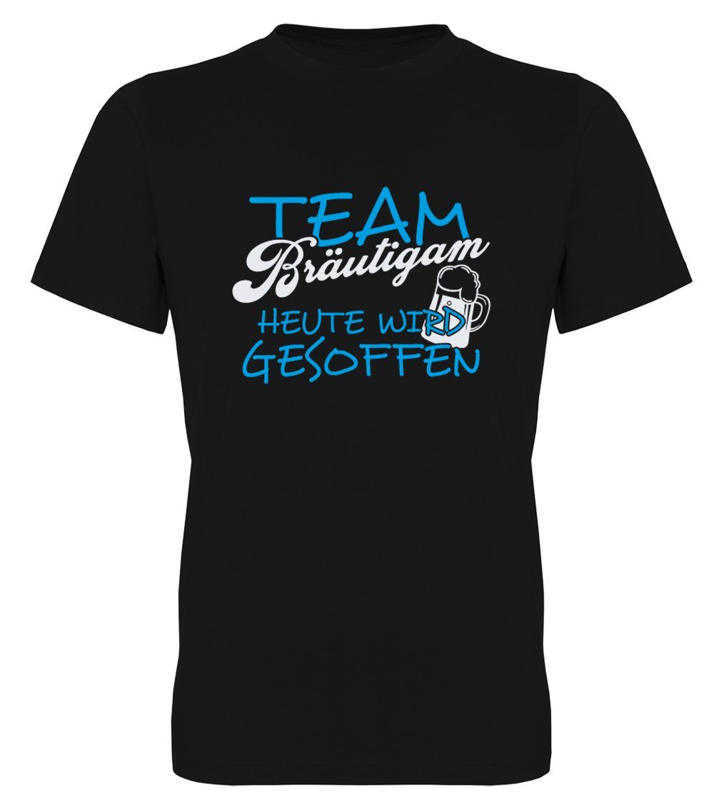 G-graphics T-Shirt zum Junggesellen-Abschied - Team Bräutigam – Heute wird gesoffen Herren Begleiter-T-Shirt zum JGA / Poltershirt