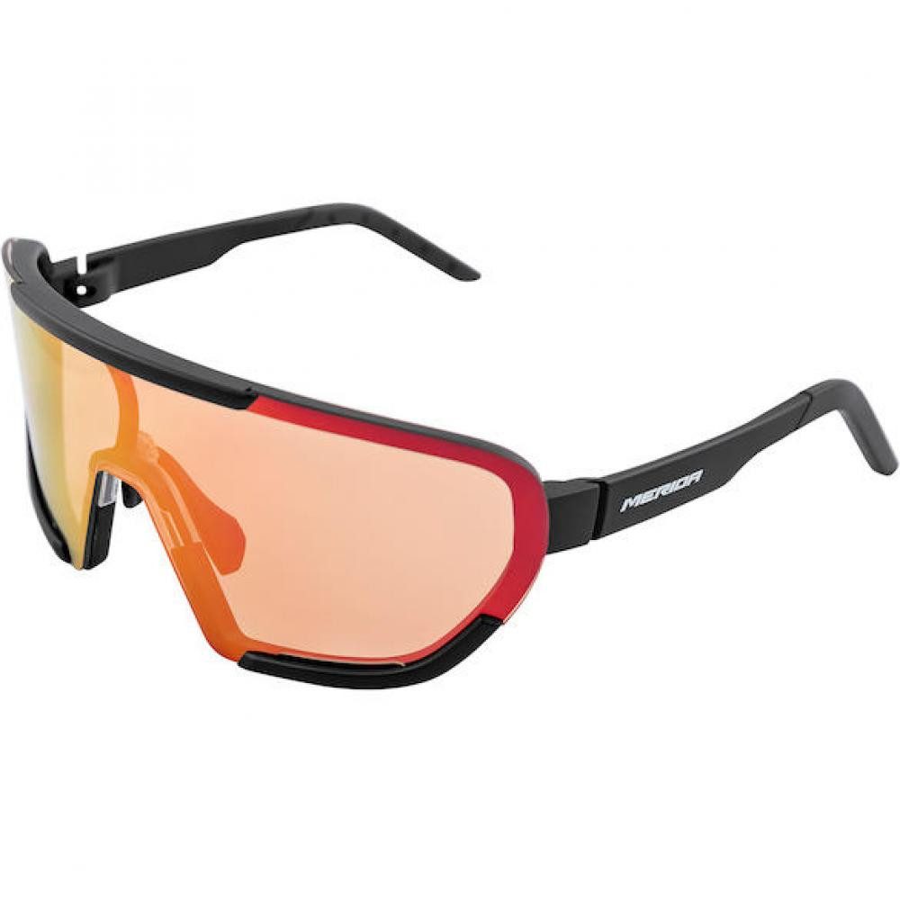 Merida Sportbrille Merida Sonnenbrille PRO RACE Onesize Schwarz/Weiß - photochromische Pe