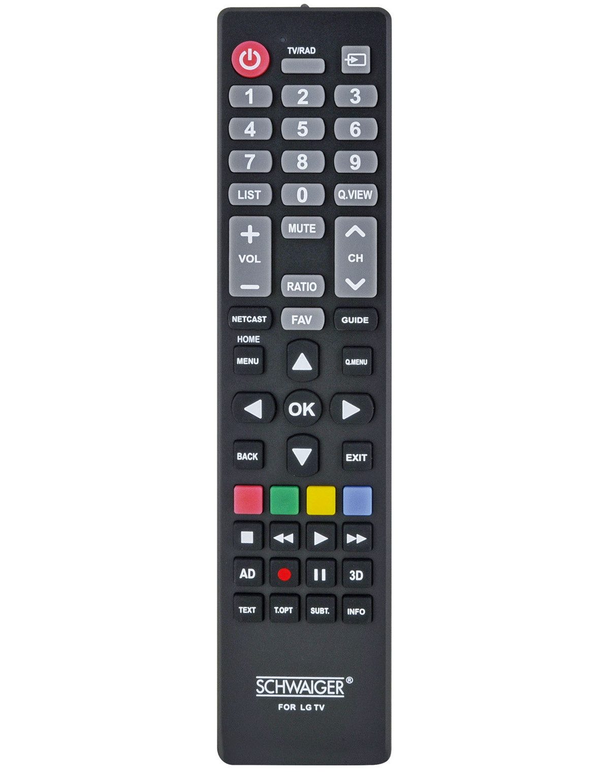 Schwaiger UFB100LG 533 Fernbedienung (Unterstützt die gängigsten Gerätefunktionen)