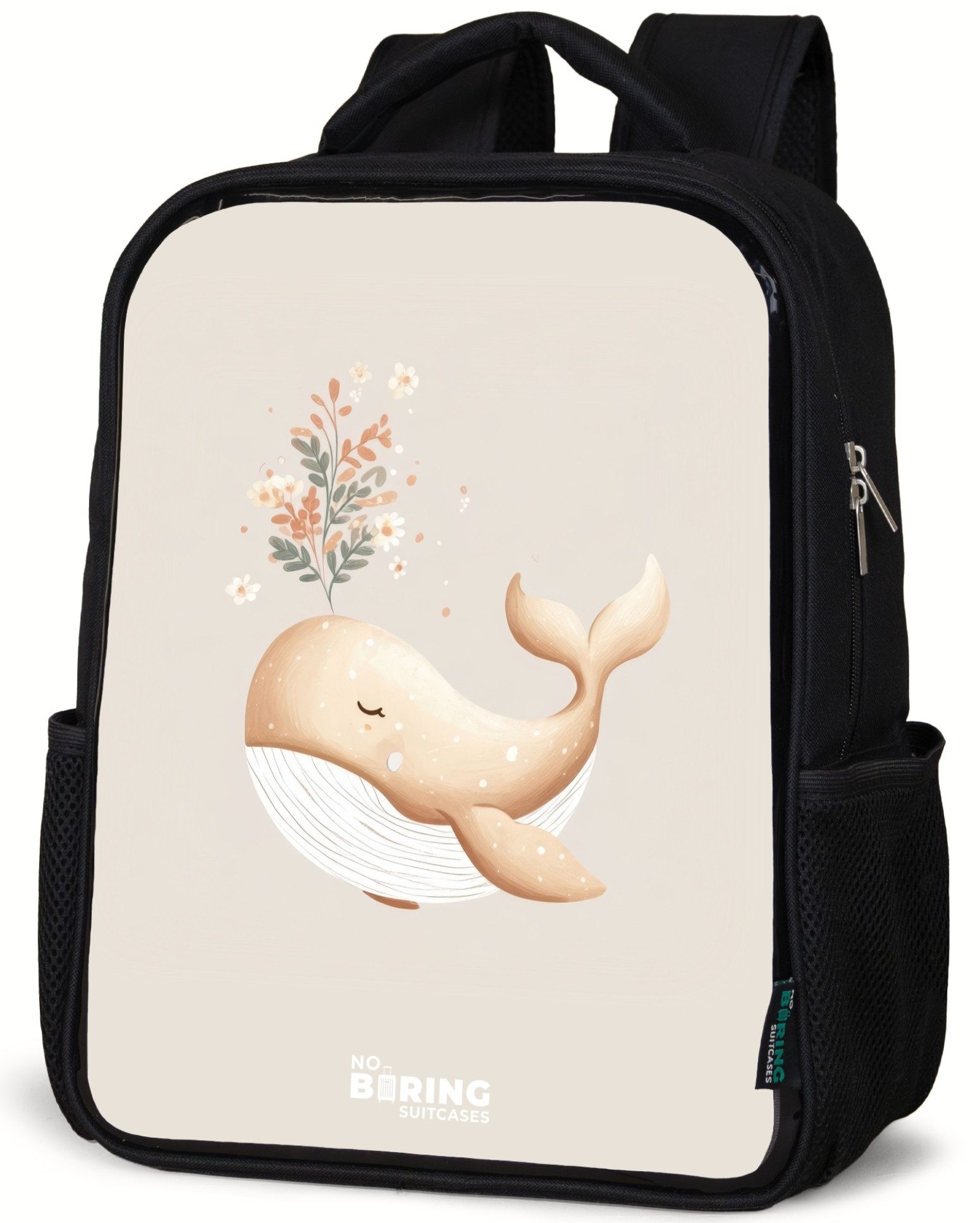 Rucksack Walfisch in pastellfarbenen Beigetönen