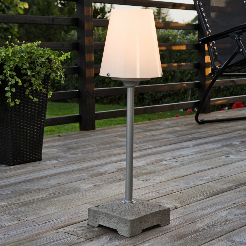 click-licht Stehlampe Moderne Terrassenleuchte Lucca weiß, 590 mm Höhe, klein, keine Angabe, Leuchtmittel enthalten: Nein, warmweiss, Stehlampe, Standlampe