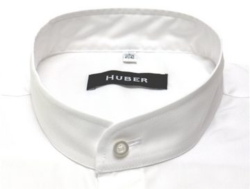 Huber Hemden Langarmhemd HU-0008 Stehkragen, Knopfleiste, Regular Fit - gerader Schnitt, Made in EU