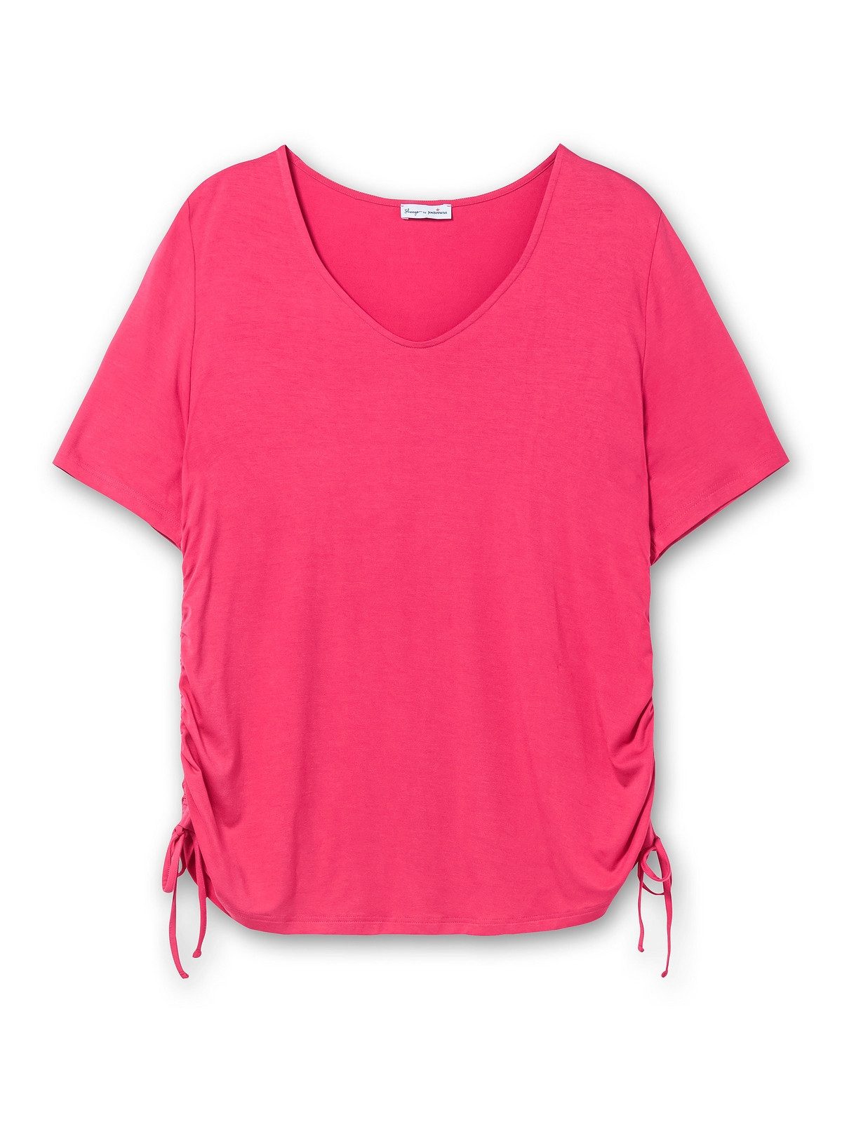 sheego by Joe Browns T-Shirt Große Größen mit seitlichem Tunnelzug und längerem Halbarm