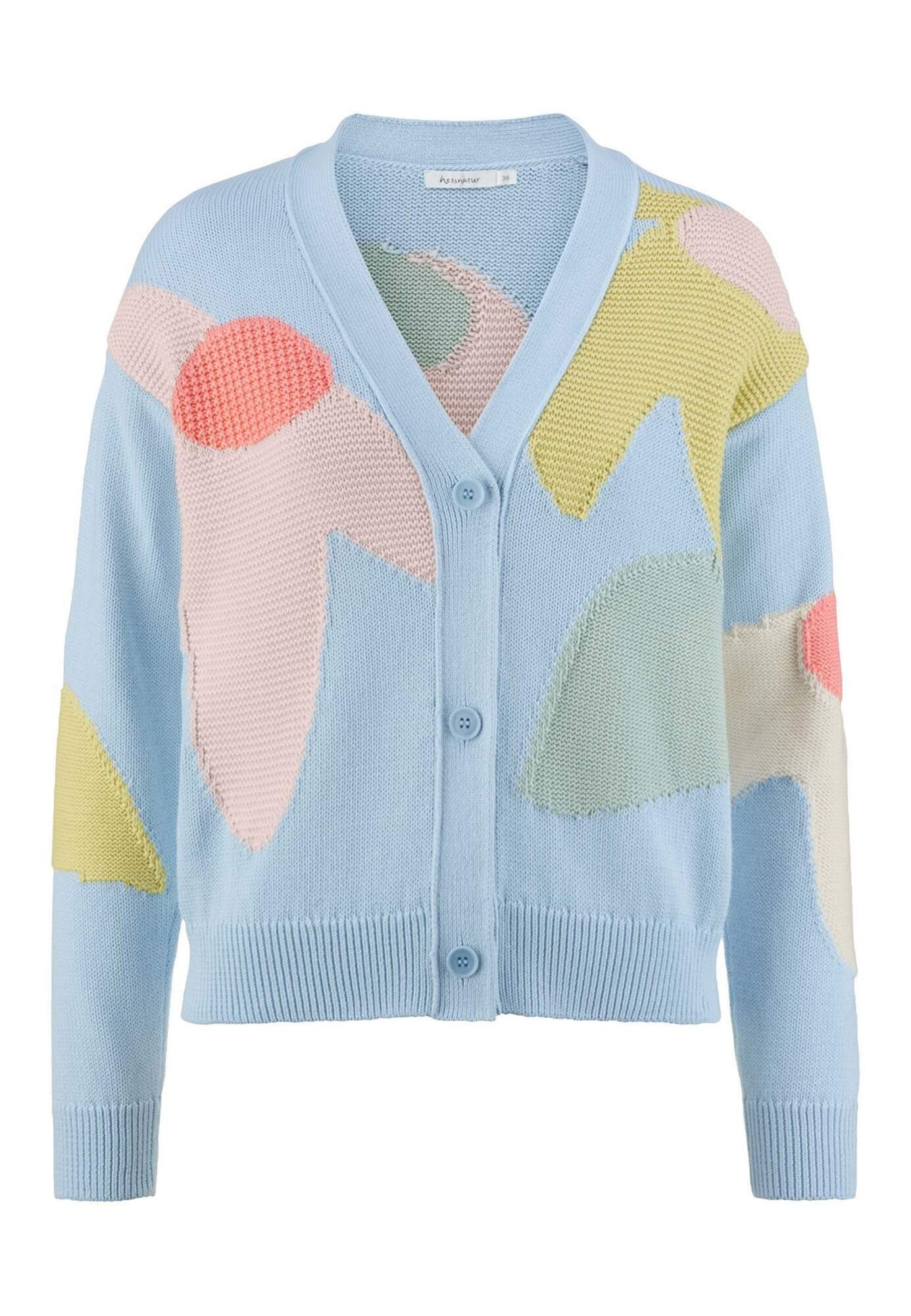 Hessnatur Strickjacke Relaxed aus reiner Bio-Baumwolle (1-tlg) günstig online kaufen