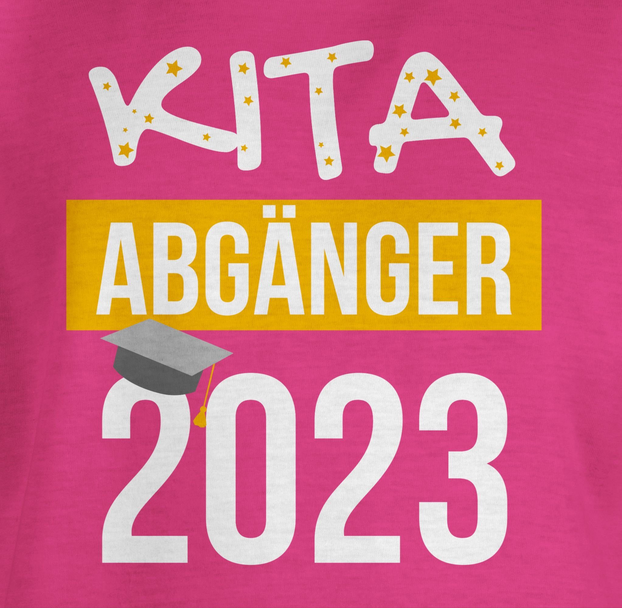 Mädchen T-Shirt Abgänger 1 2023 Fuchsia Shirtracer Einschulung Kita