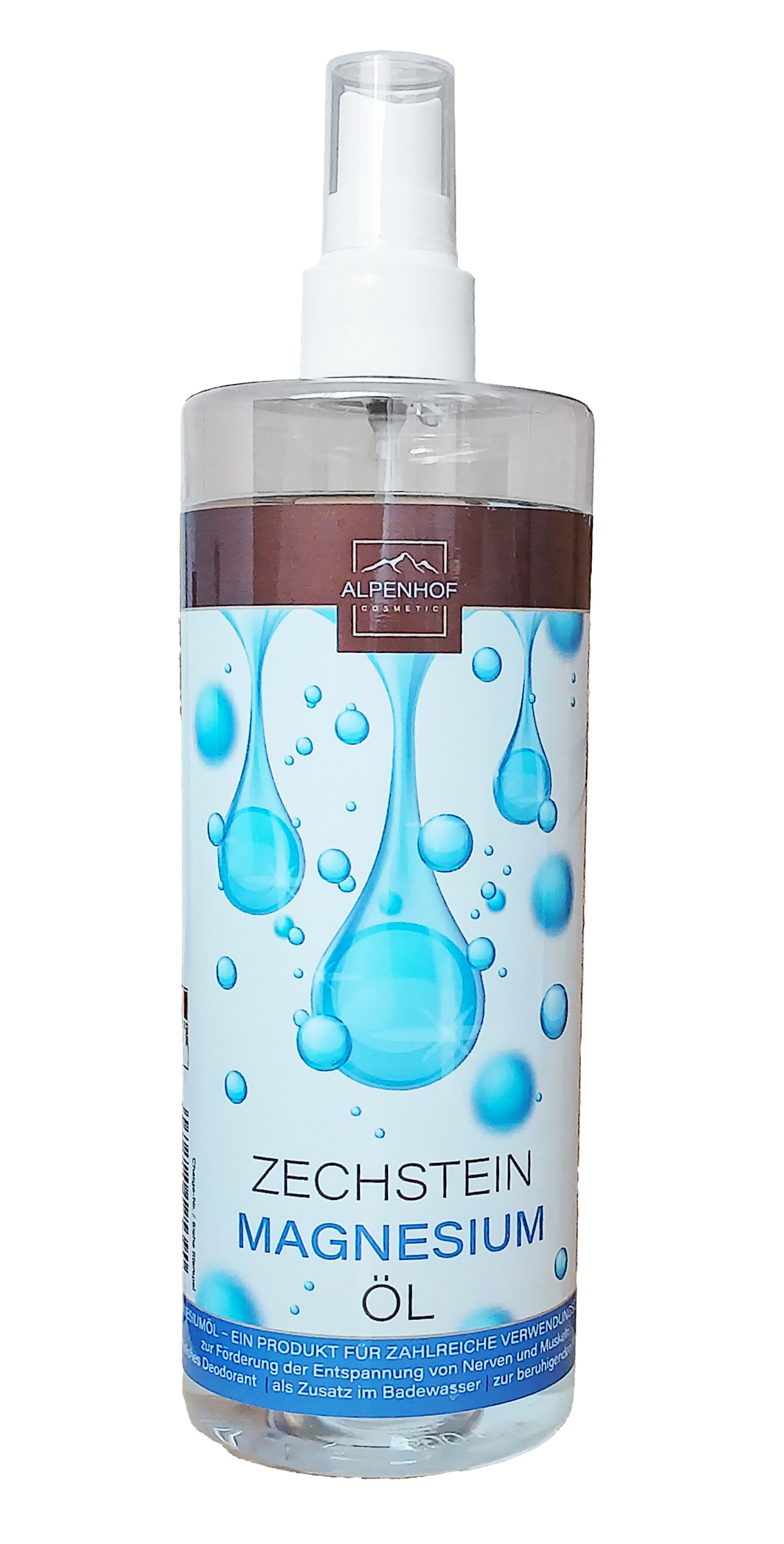 ALPENHOF Körperöl ZECHSTEIN MAGNESIUM ÖL Spray 500ml Magnesiumöl für Nerven Muskeln 90, Magnesiumchlorid Mineral Massage Entspannung