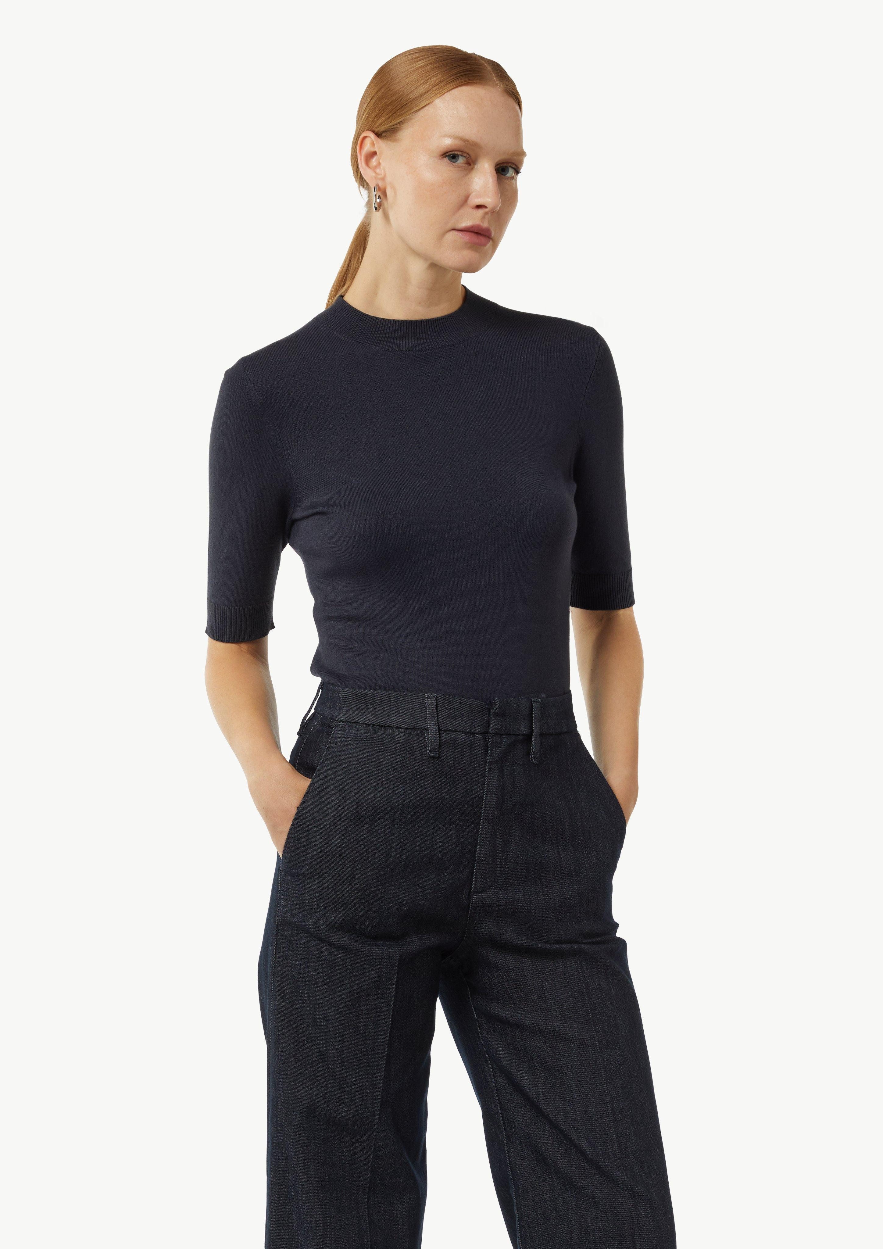 Comma Kurzarmpullover mit Stehkragen günstig online kaufen