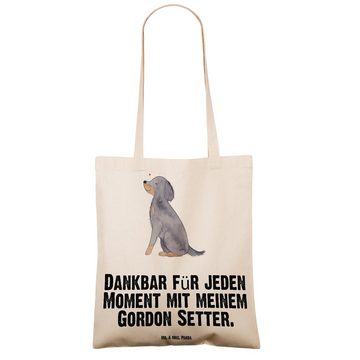 Mr. & Mrs. Panda Tragetasche Gordon Setter Moment - Transparent - Geschenk, Einkaufstasche, Hunder (1-tlg), Lange Tragegriffe