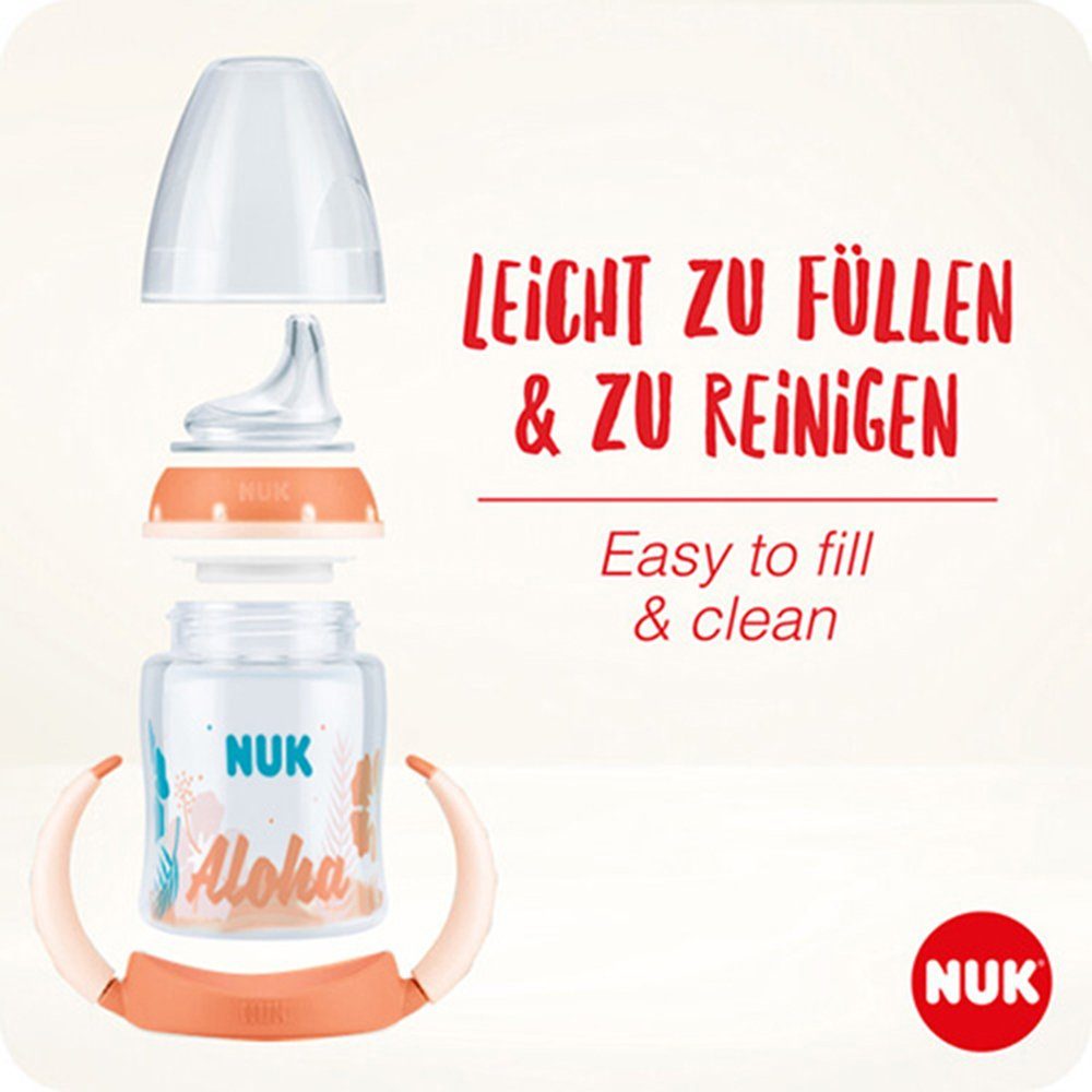 NUK Babyflasche NUK First Choice Beach Editon Trinklernflasche mit Griff 150ml 6-18M